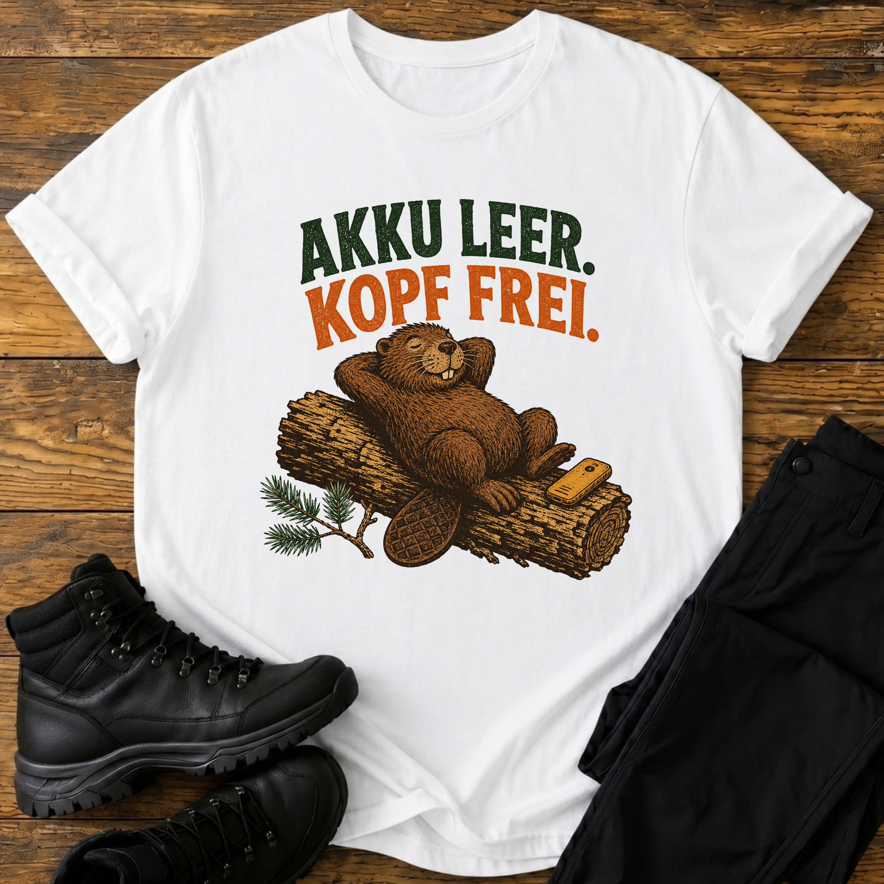 Akku Leer, Kopf frei T-Shirt