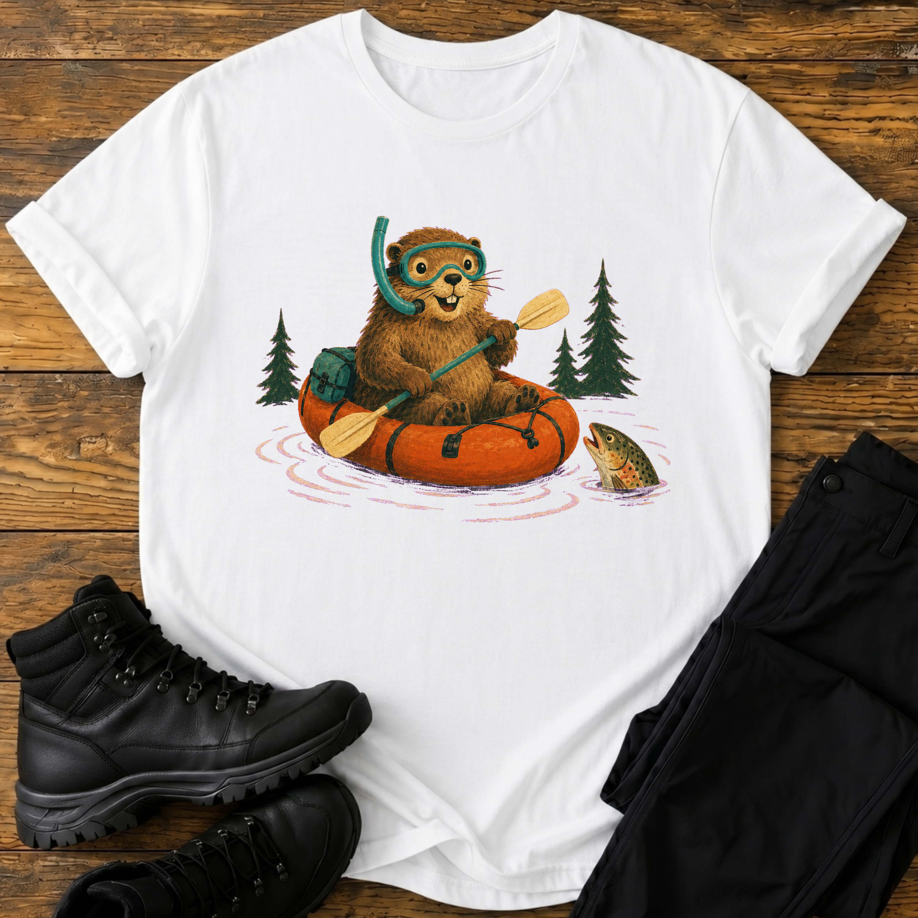Murmeltier und Forelle T-Shirt