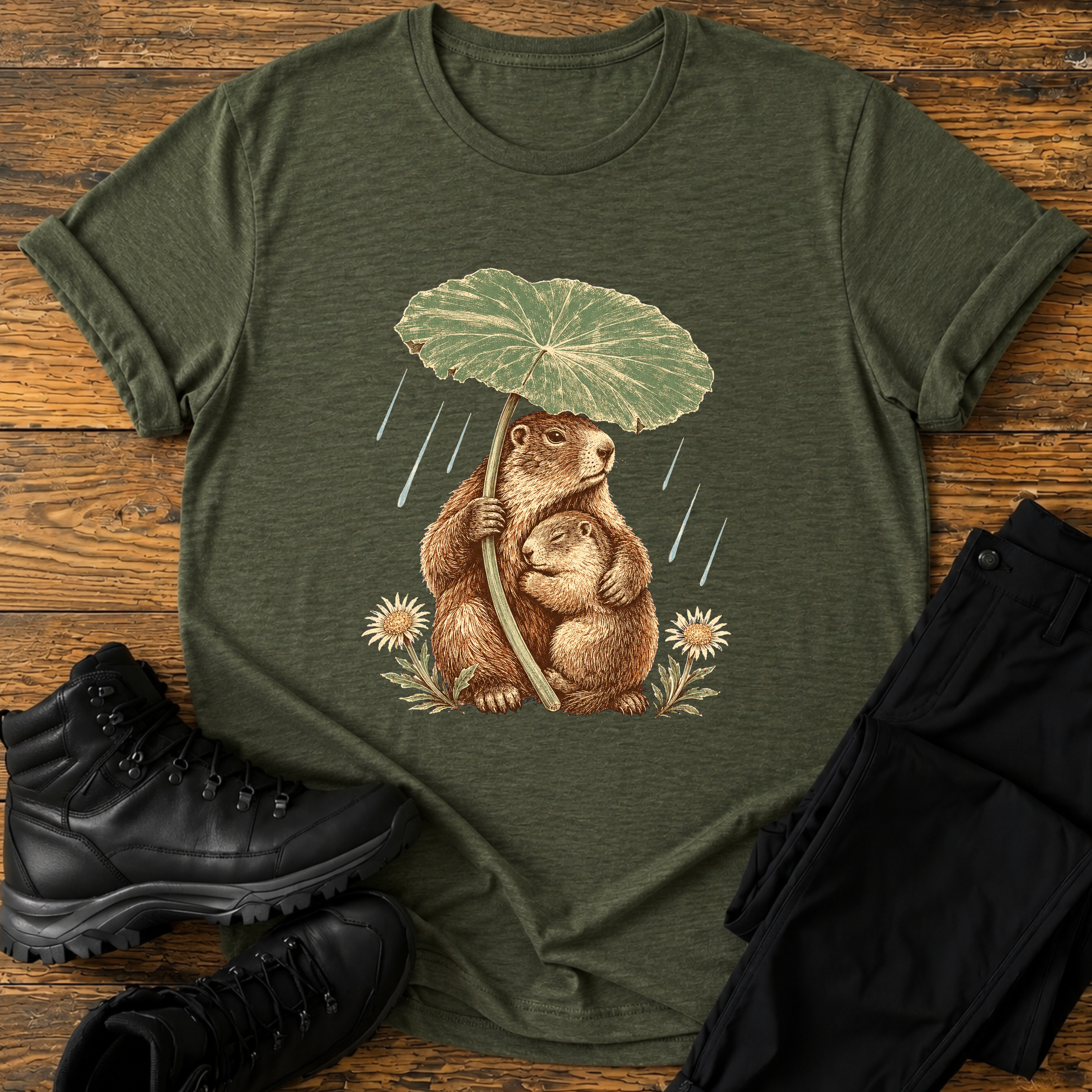 Zusammen im Regen T-Shirt