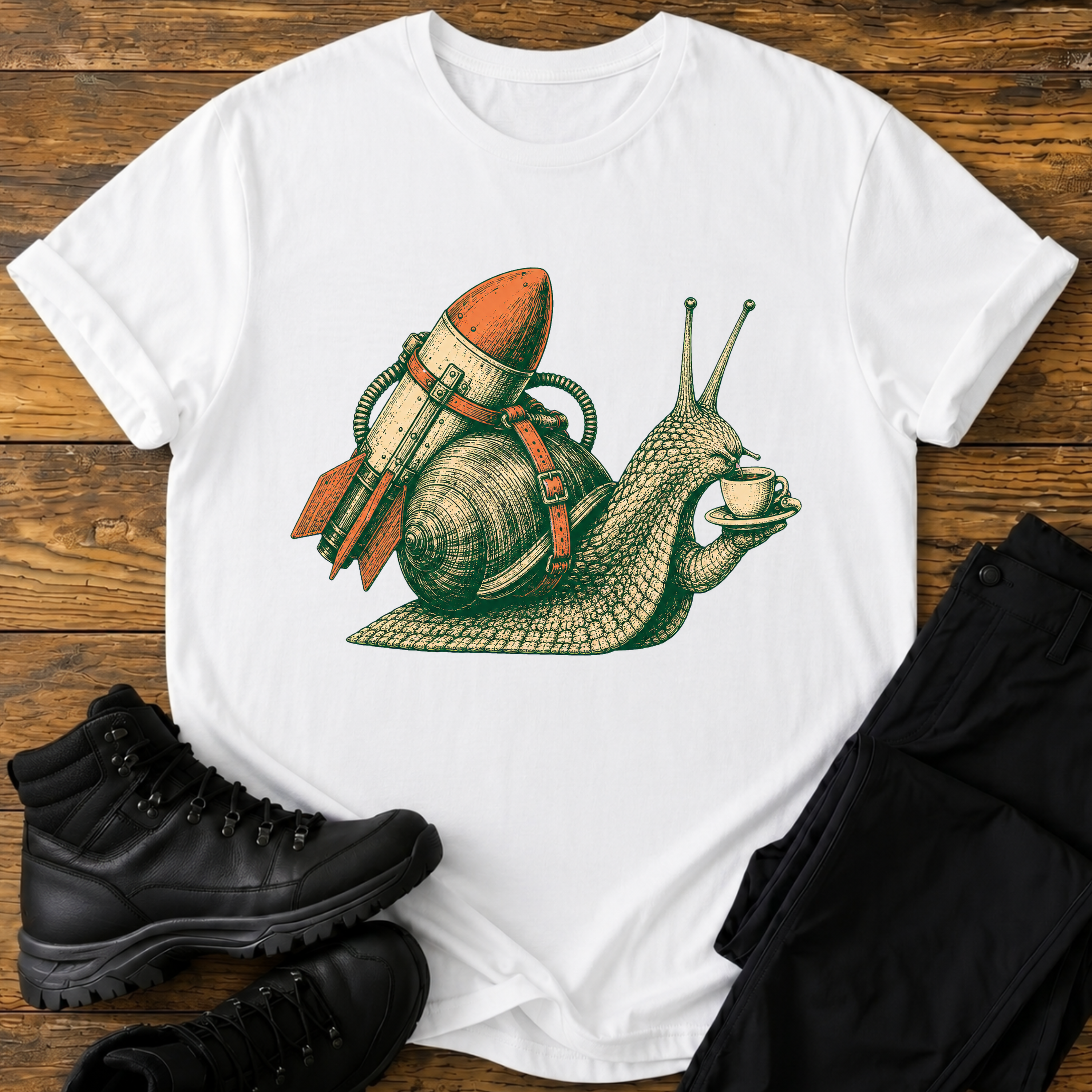 Raketen Schnecke T-Shirt