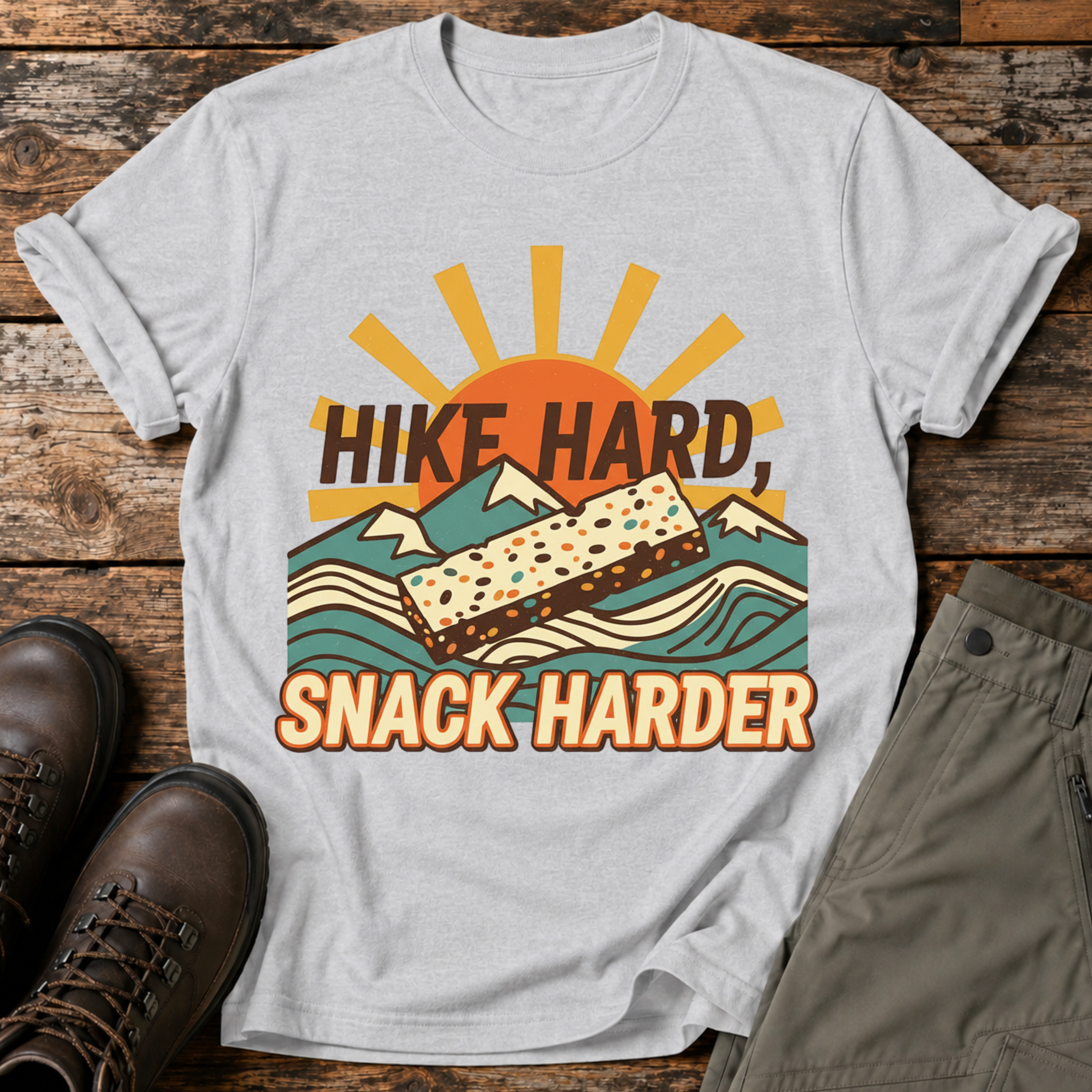 Hike Hard, Snack Harder  T-shirt