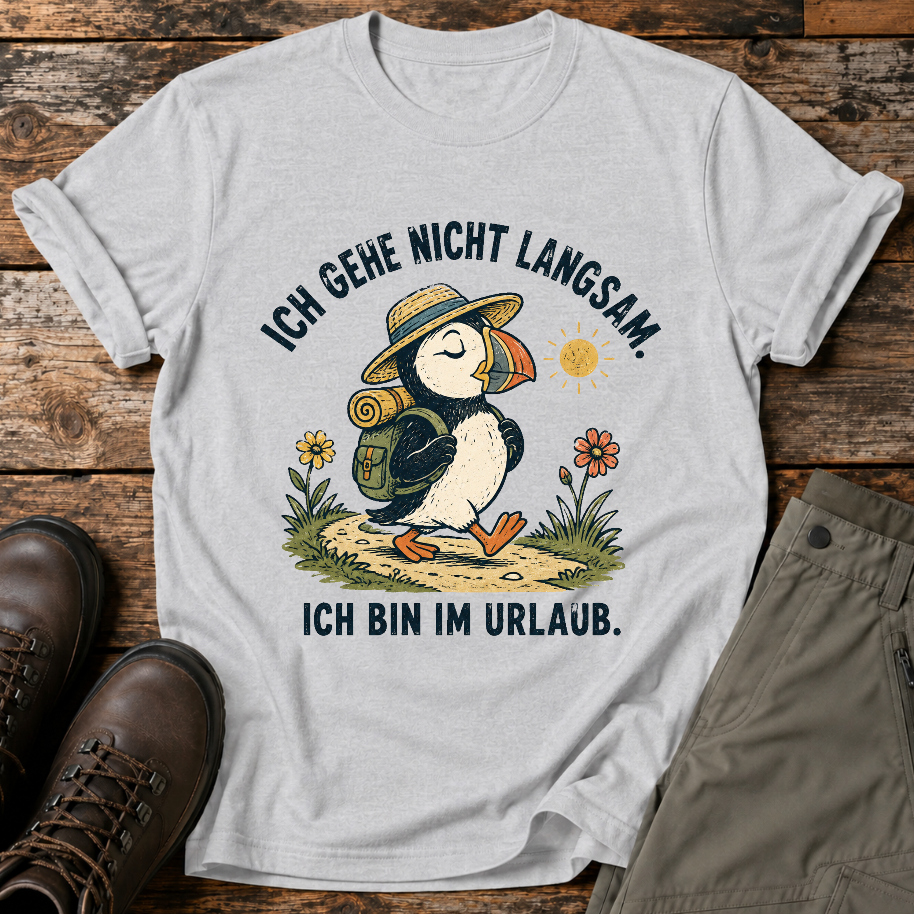 Ich gehe nicht langsam. Ich bin im urlaub. T-shirt