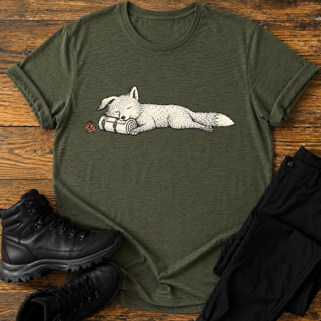 Schlafender Fuchs auf Rucksackrolle T-Shirt