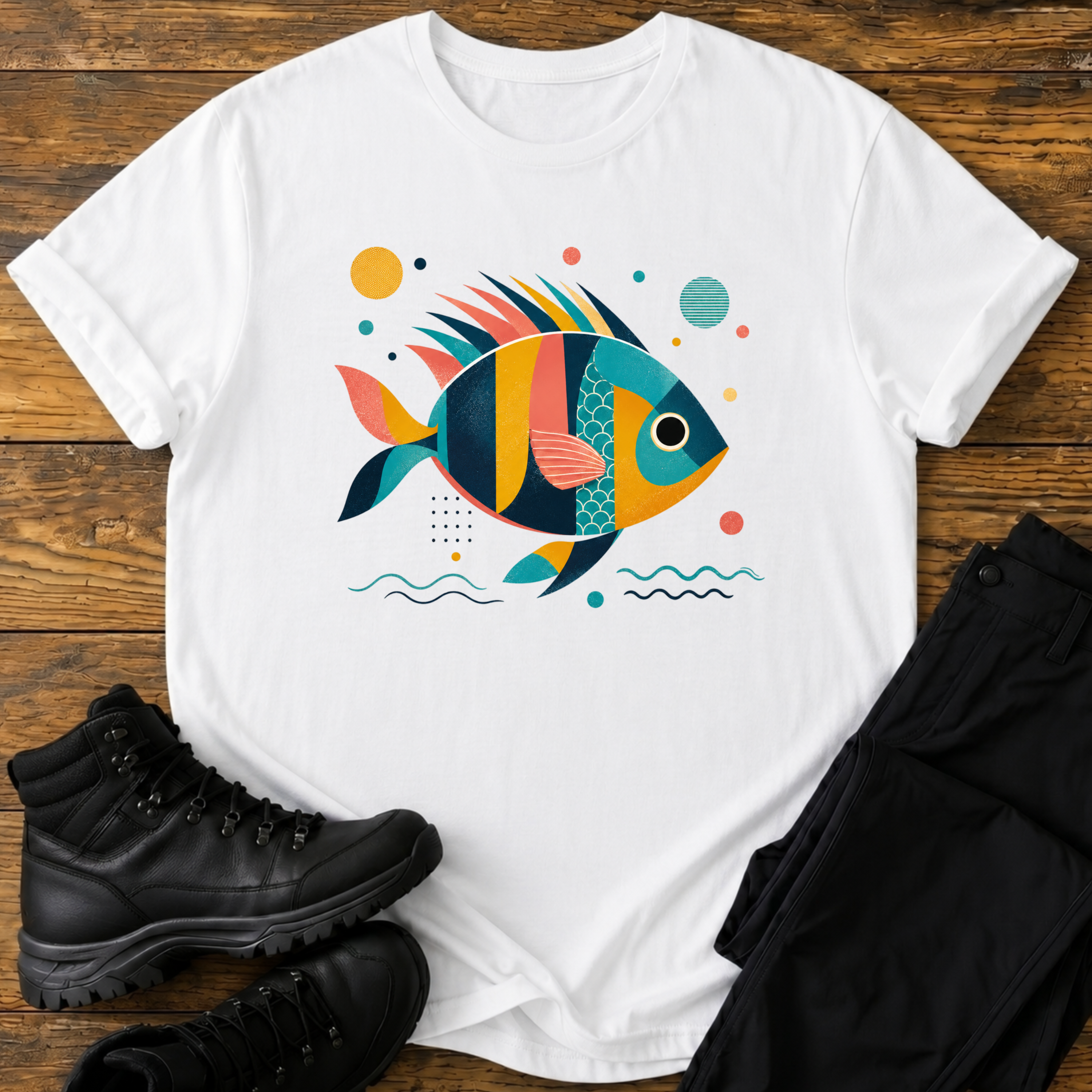 Abstrakte Schuppen T-Shirt