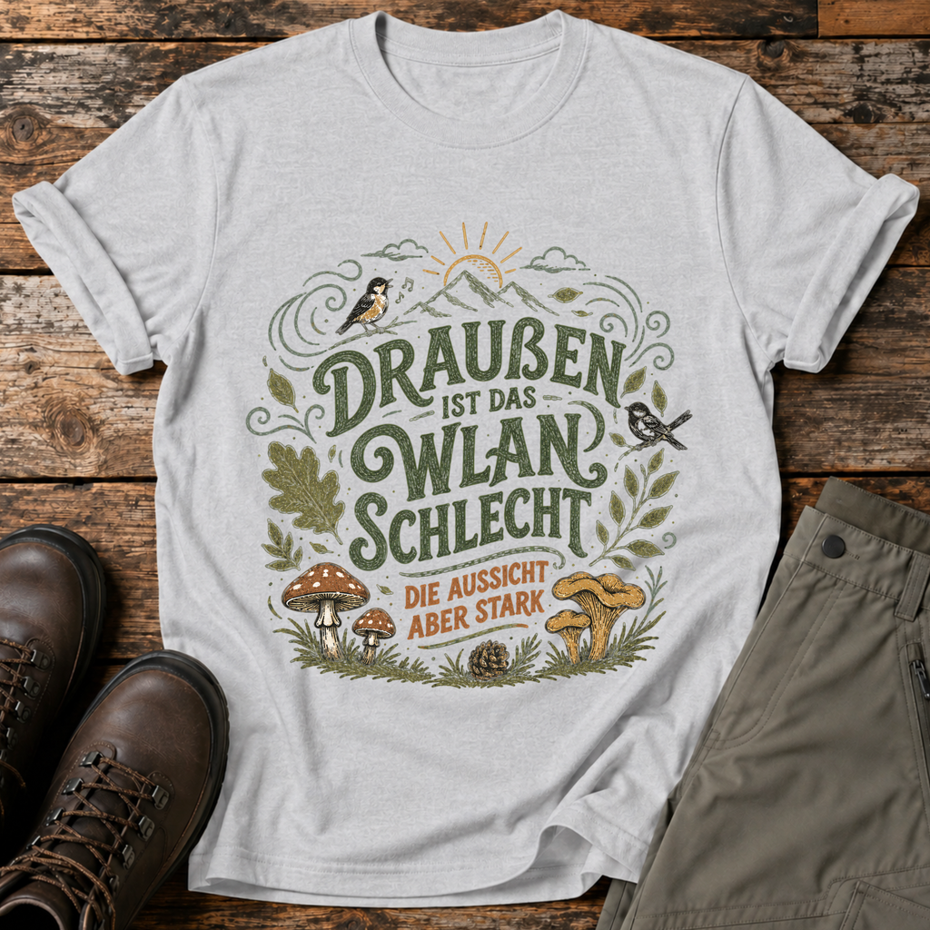 Draußen ist das wlan schlecht T-shirt