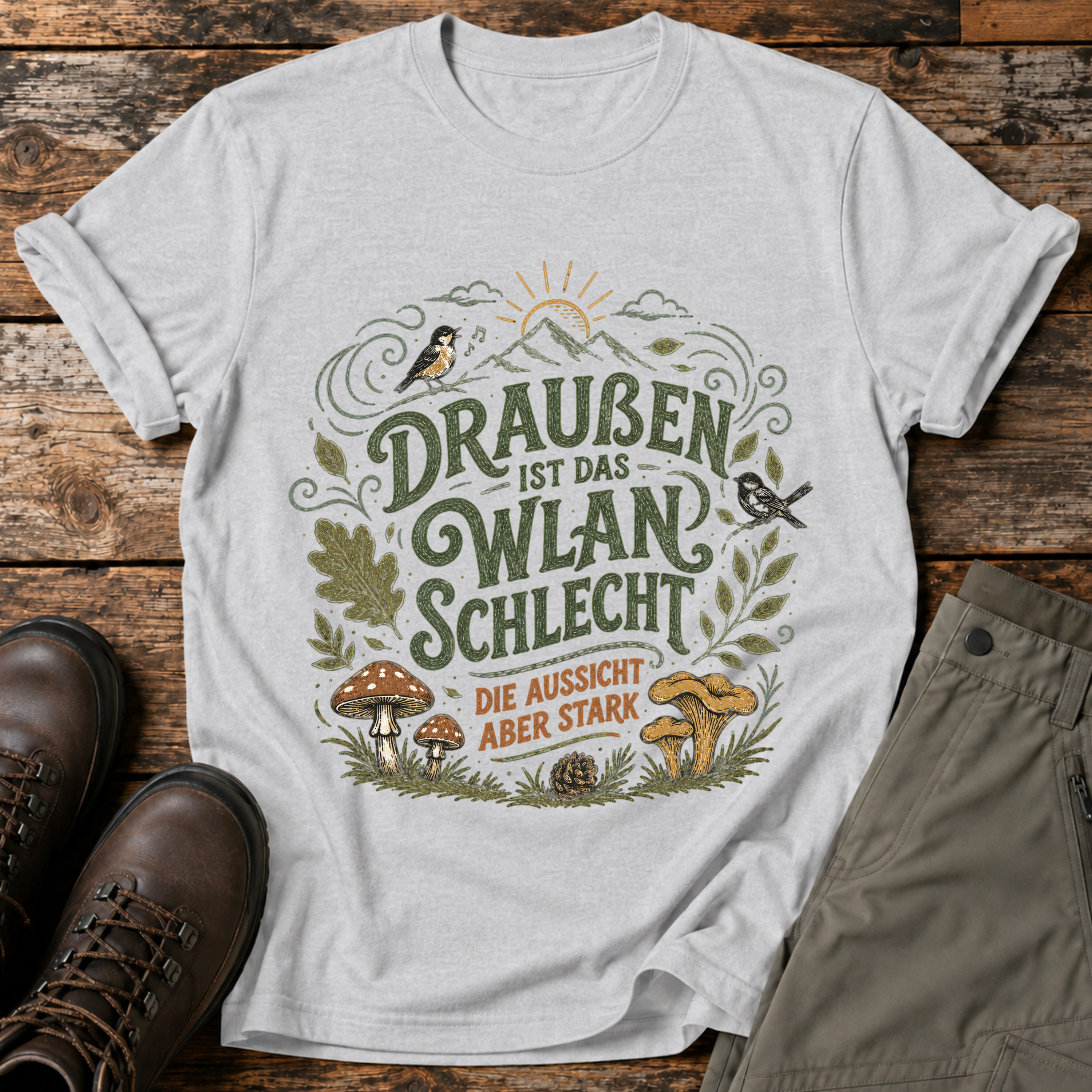 Draußen ist das wlan schlecht T-shirt
