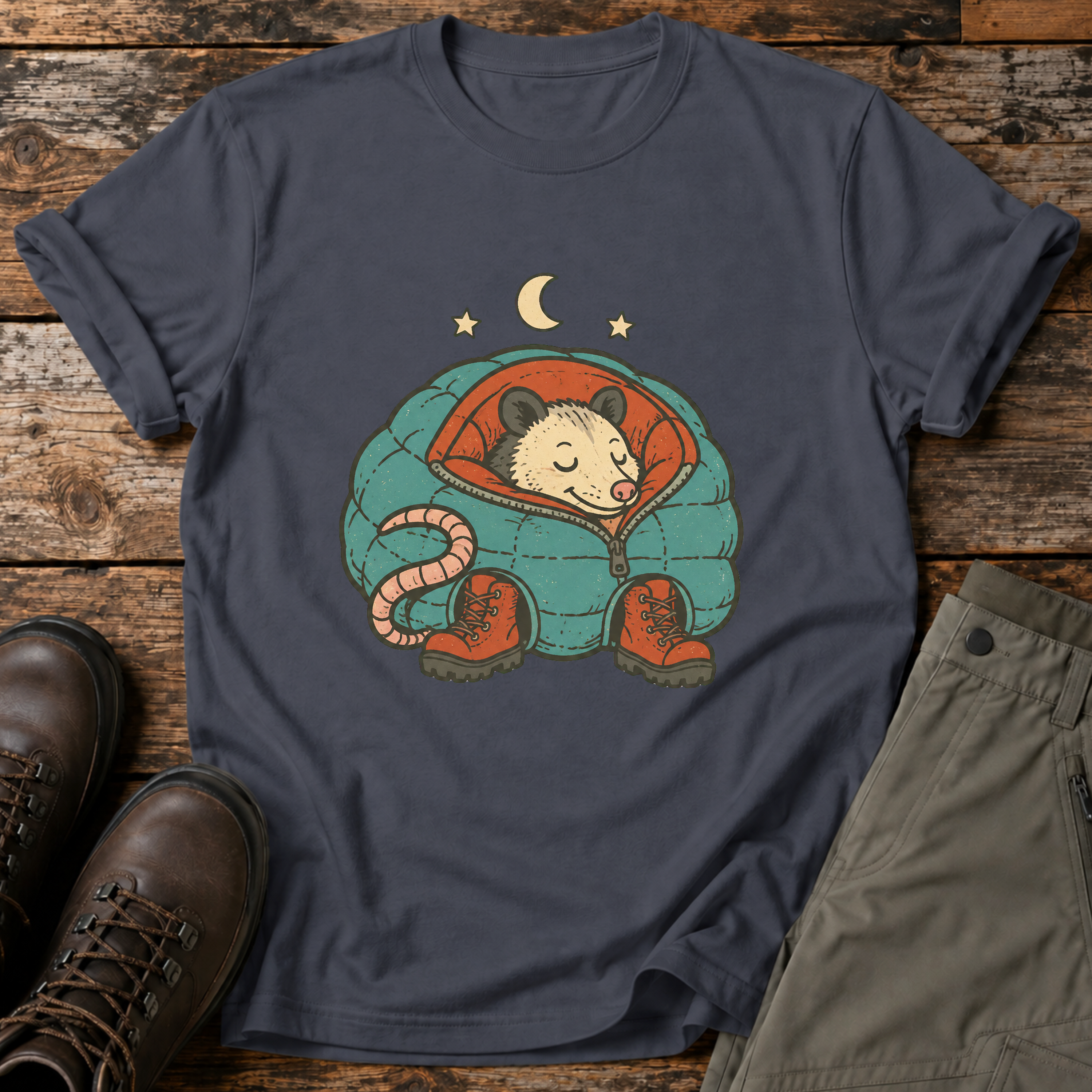 Opossum im Schlafsack T-shirt