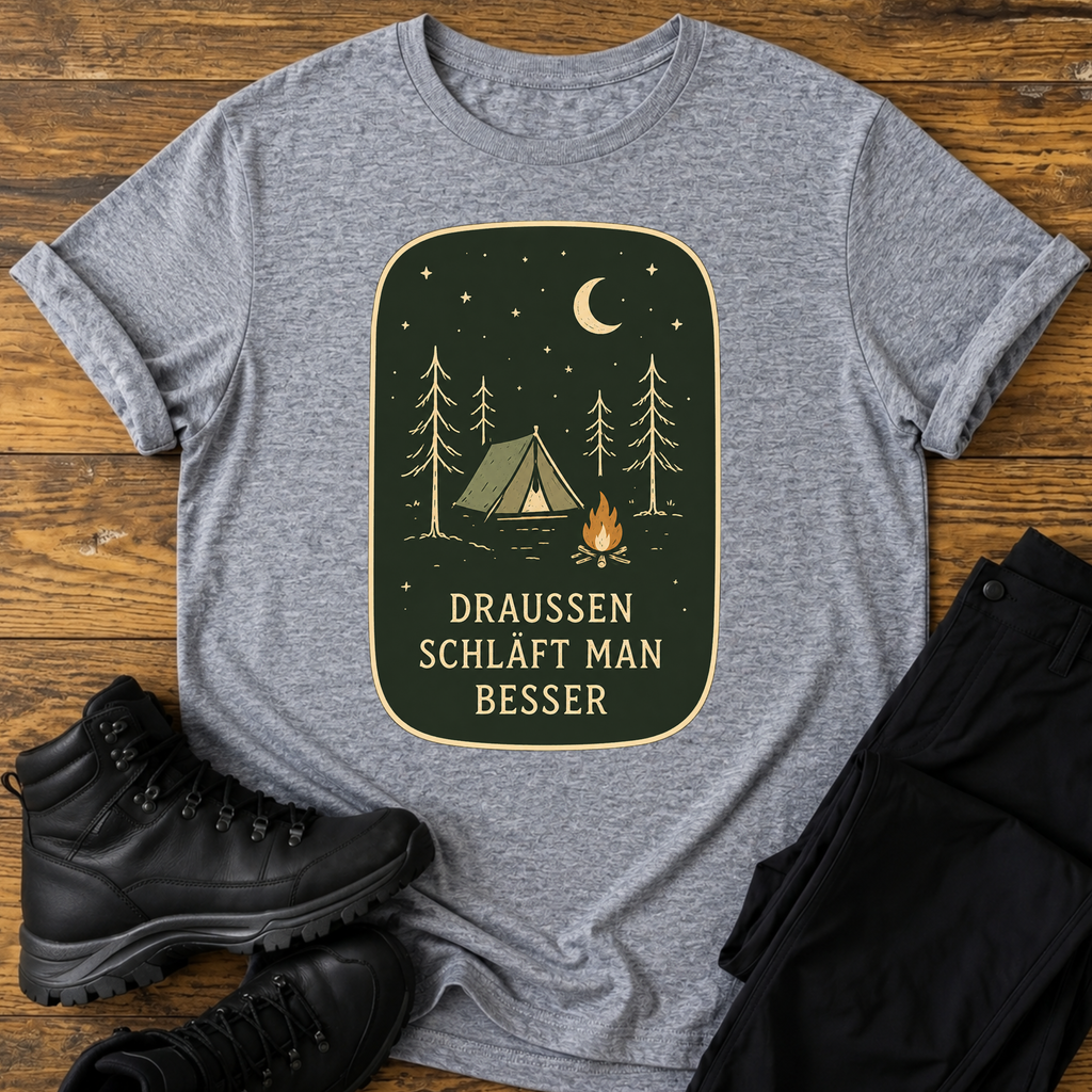Draußen schläft man besser T-Shirt