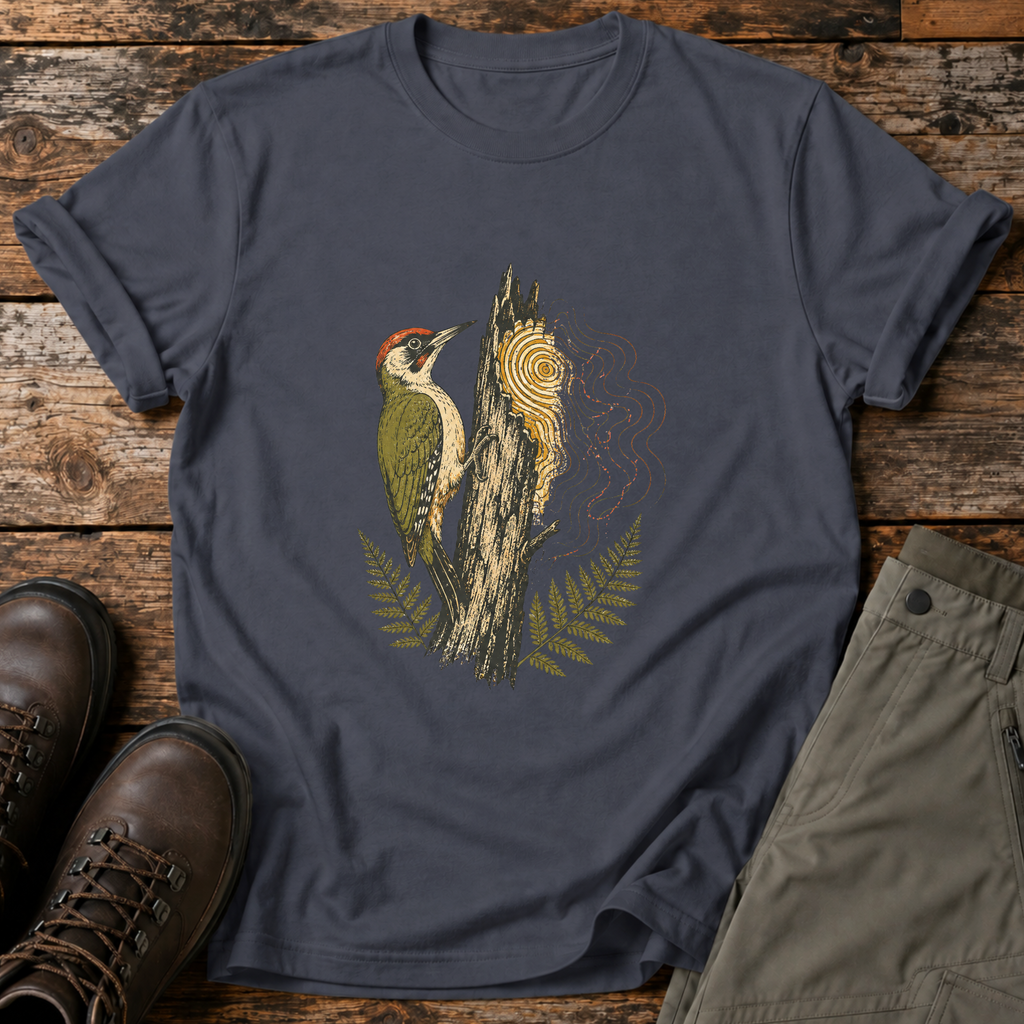 Grünspecht am Stamm T-shirt