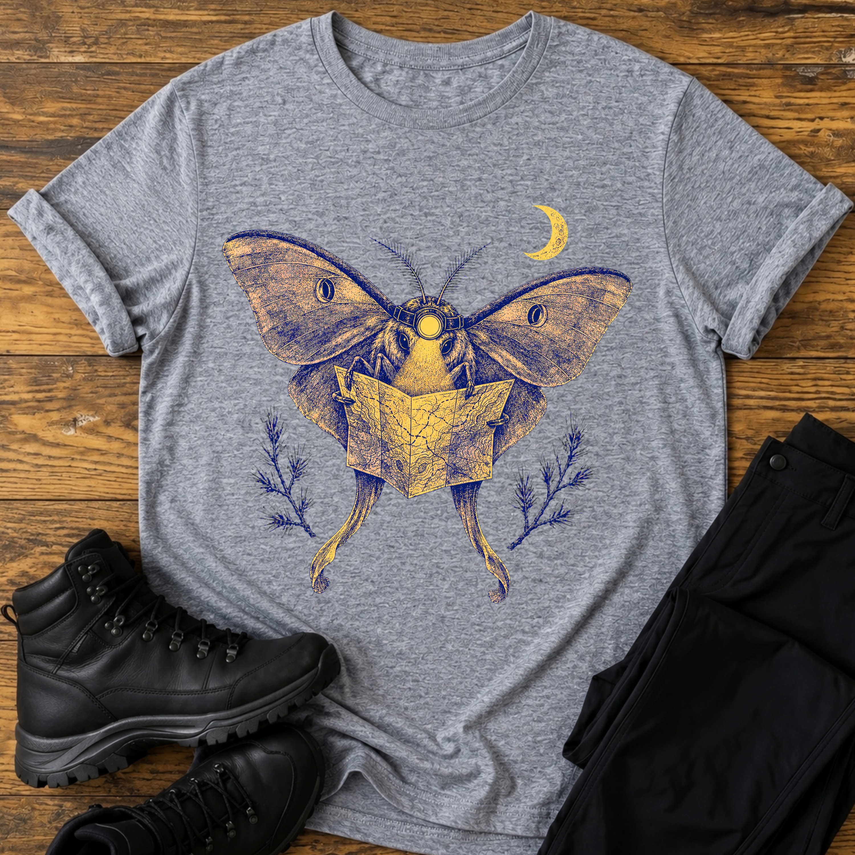 Nachtfalter Stirnlampe T-Shirt