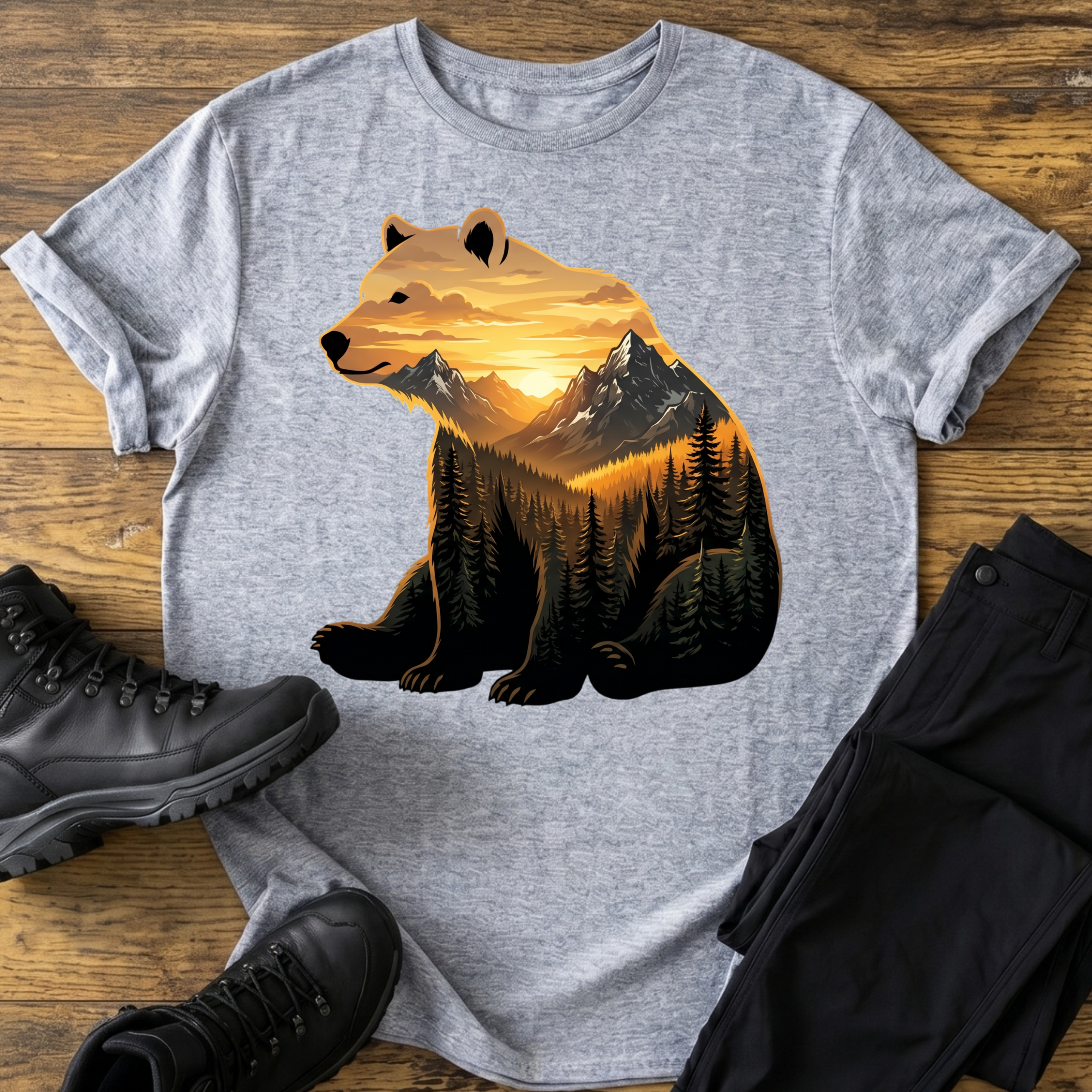 Goldenes Alpenglühen T-Shirt
