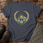 Steinbock-Hörner mit Edelweiß T-shirt