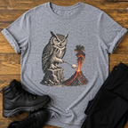 Eule am Vulkan T-Shirt