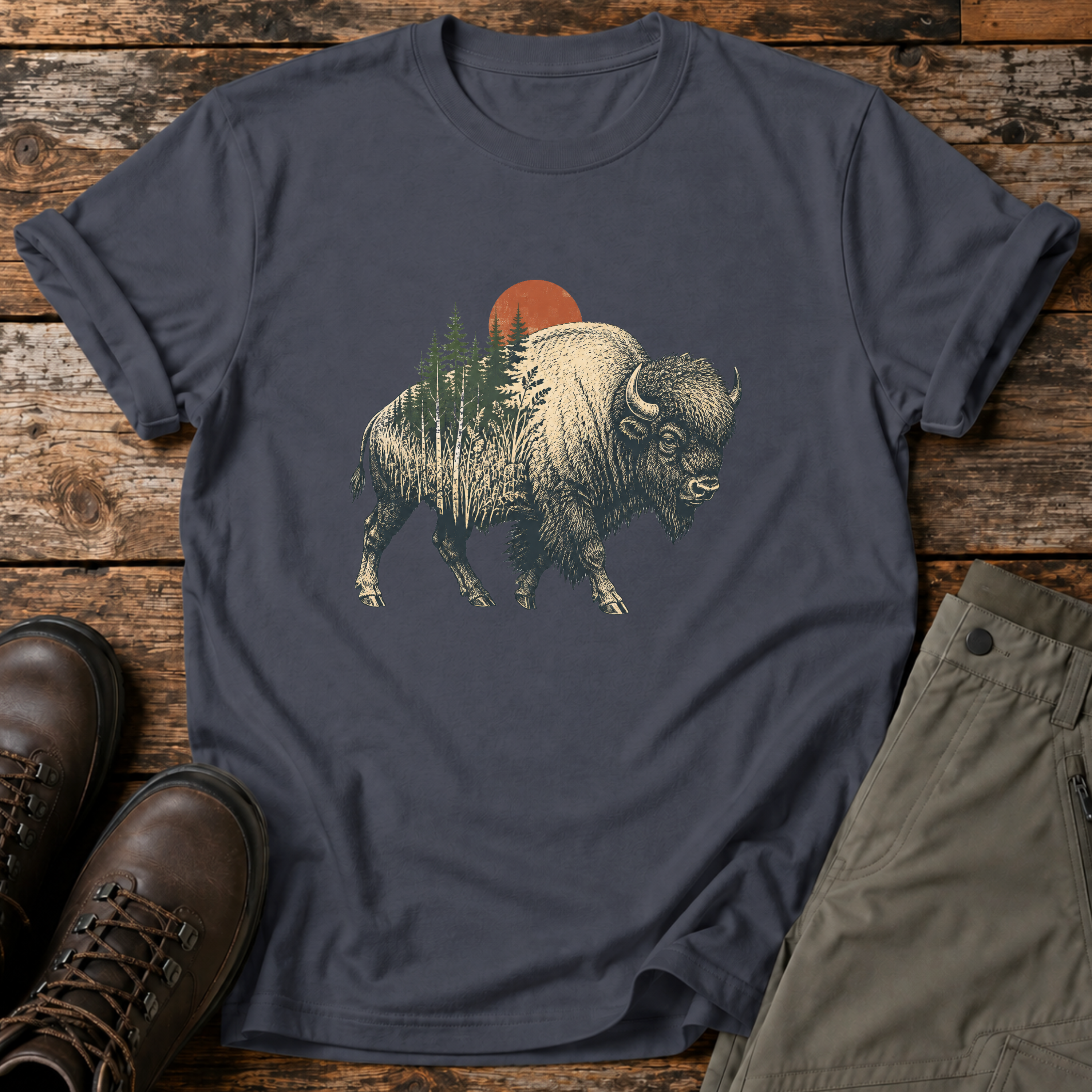 Wanderlust Bison T-shirt