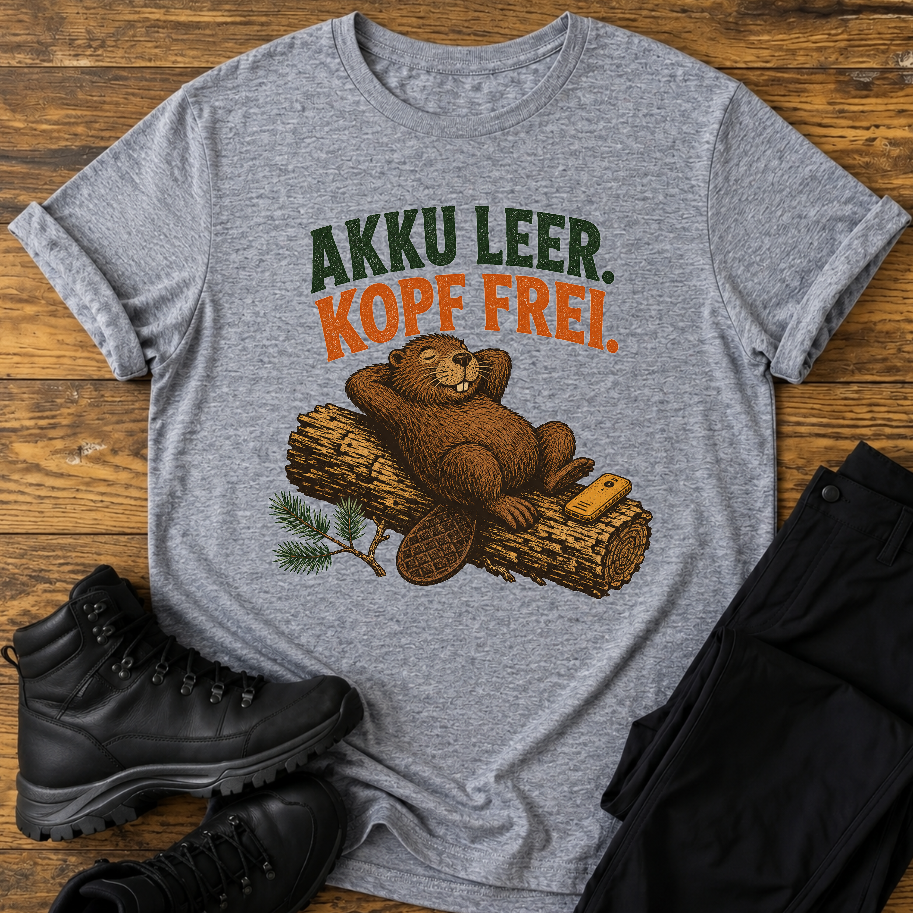Akku Leer, Kopf frei T-Shirt