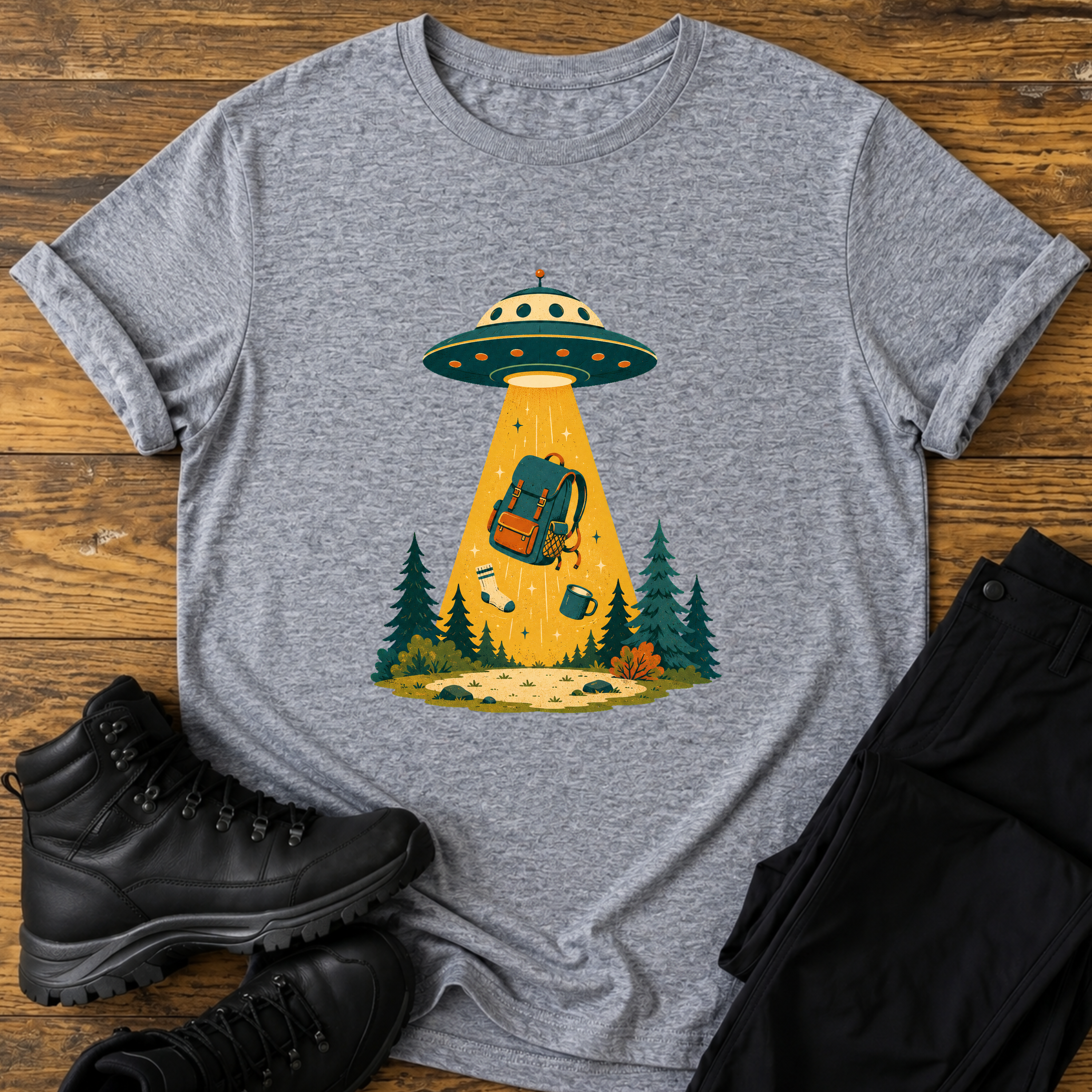 Außerirdische Camping-Beute T-Shirt