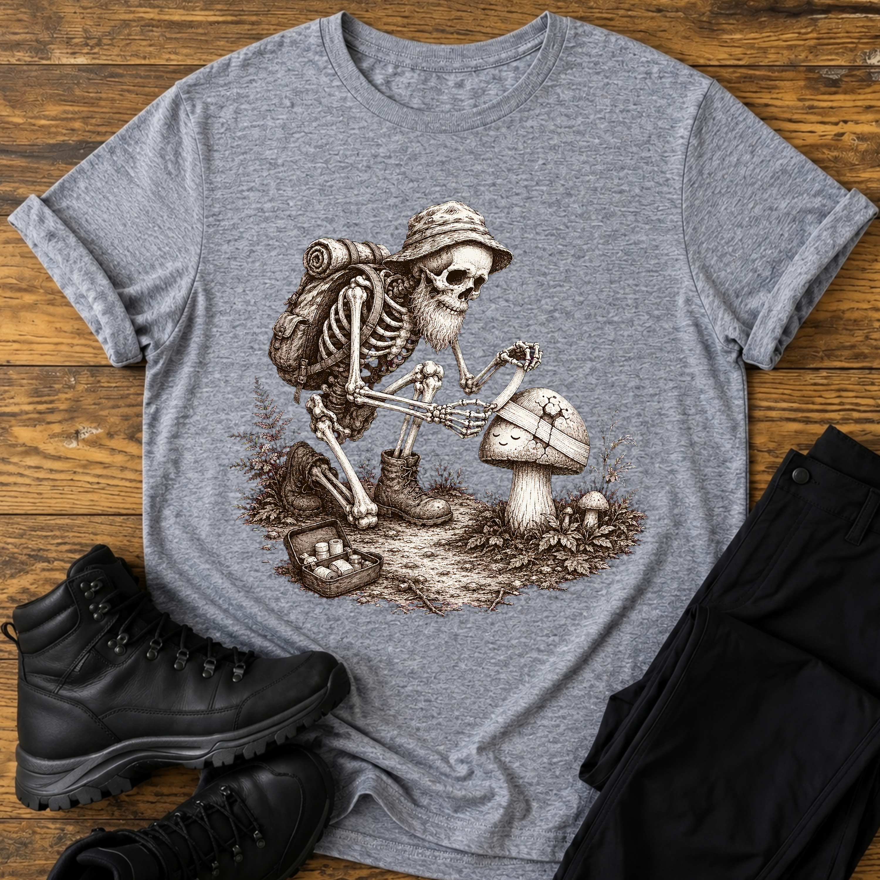 Skelett Pilzverband T-Shirt