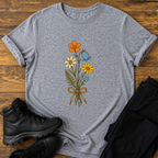 Alpenblumen-Strauß mit Schnürsenkel T-Shirt
