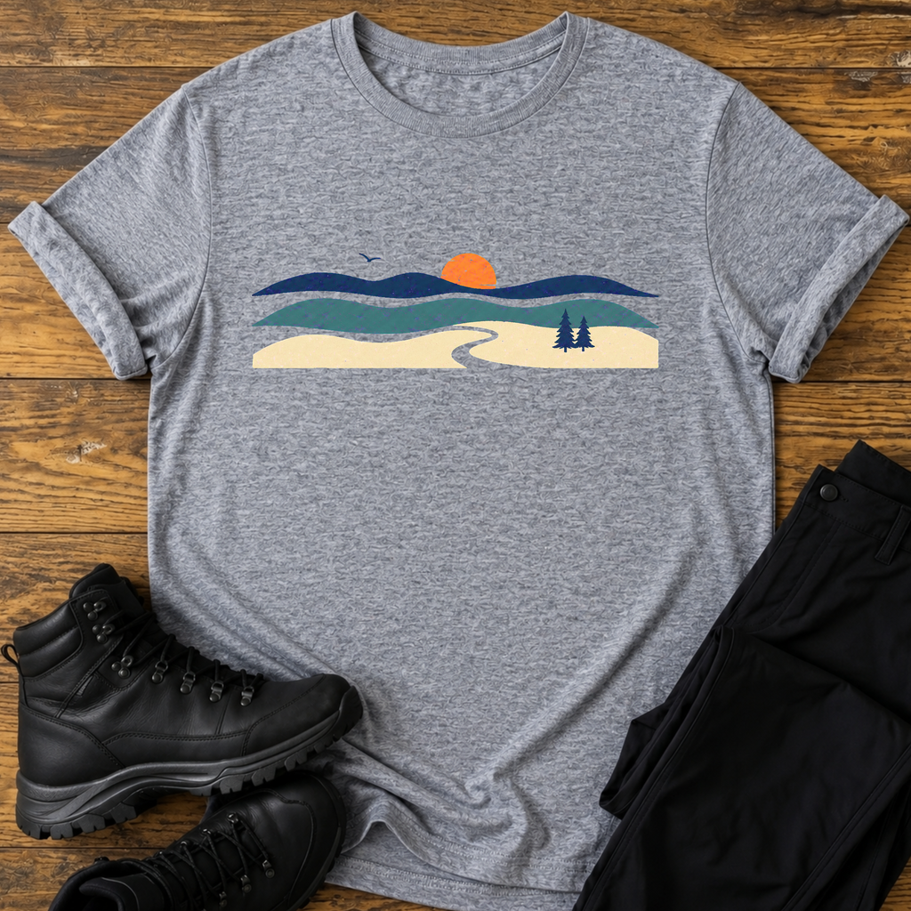 Ruhiger Weg im Sonnenuntergang T-Shirt