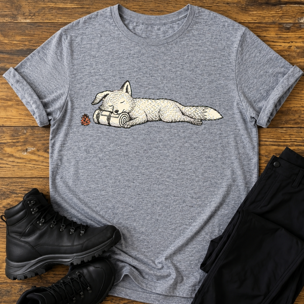 Schlafender Fuchs auf Rucksackrolle T-Shirt