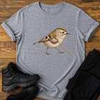 Wintergoldhähnchen mit Wanderstock T-Shirt