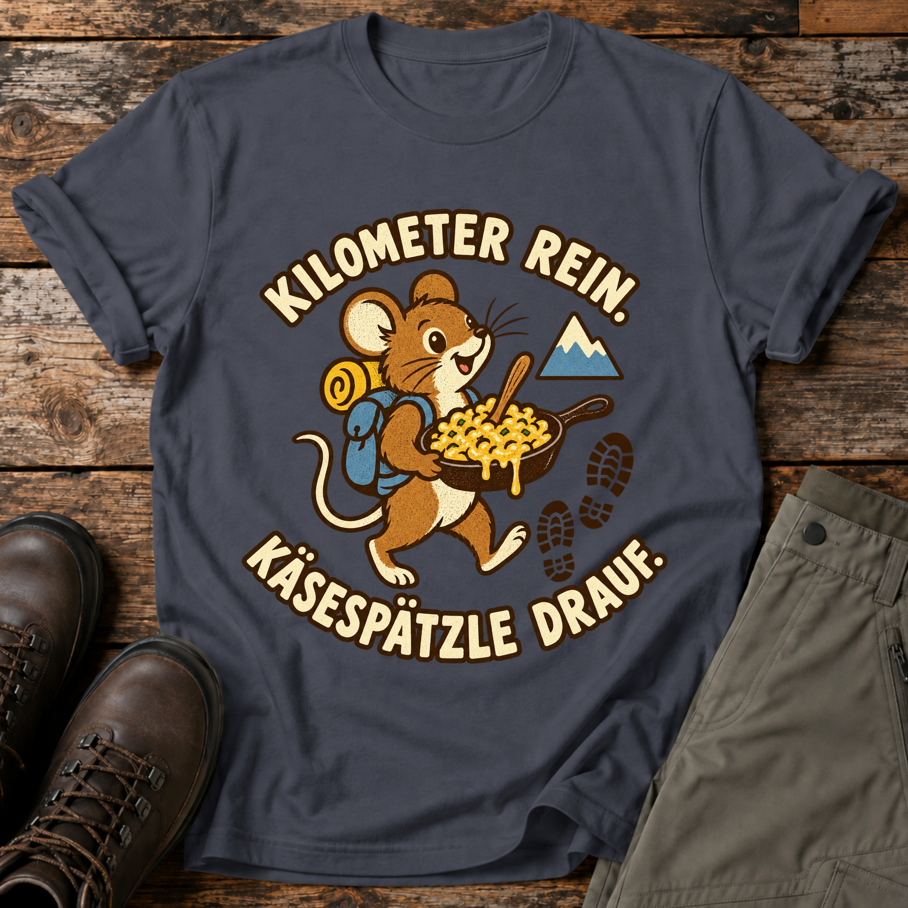 Kilometer rein , Käsespätzle drauf T-shirt