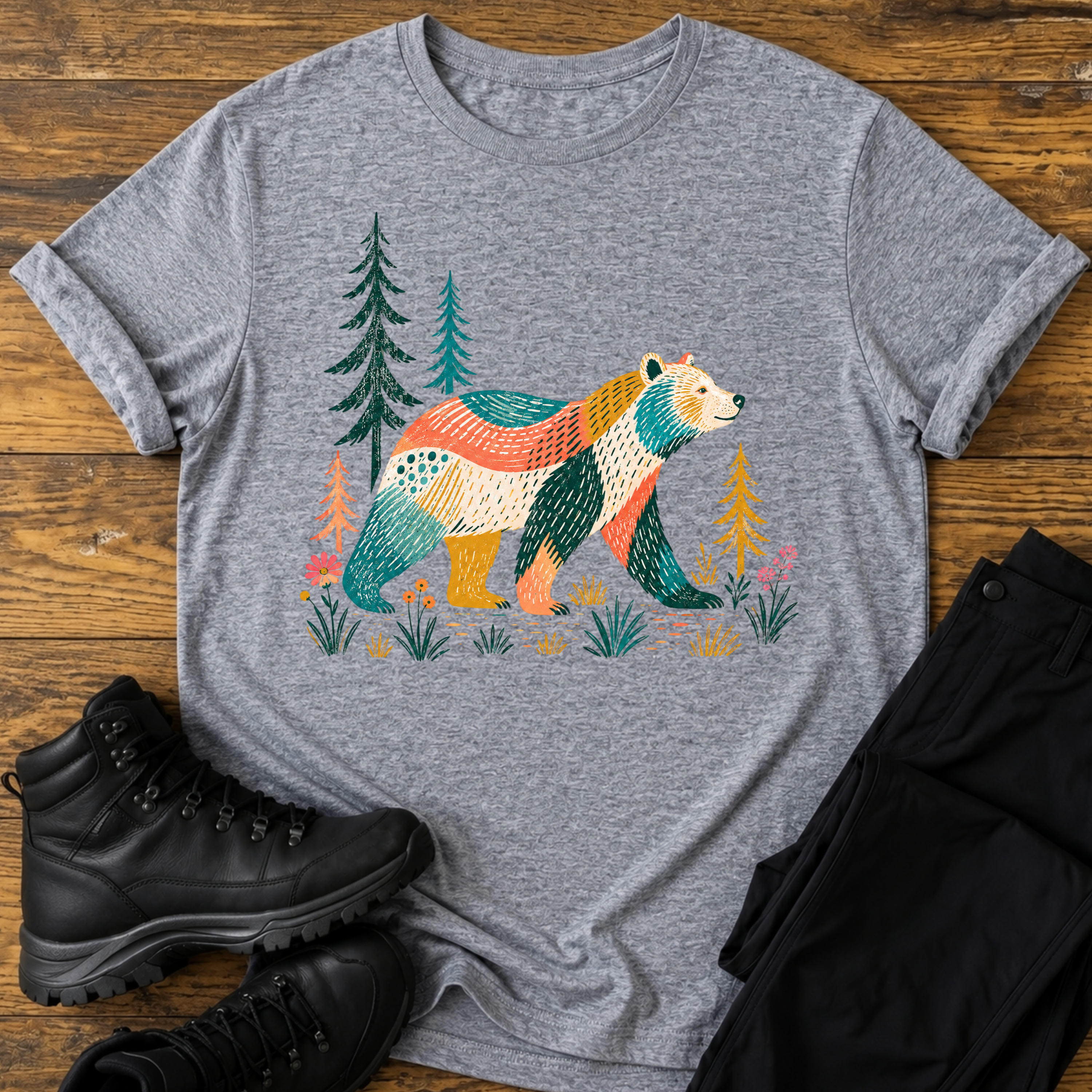 Bunter Bär T-Shirt