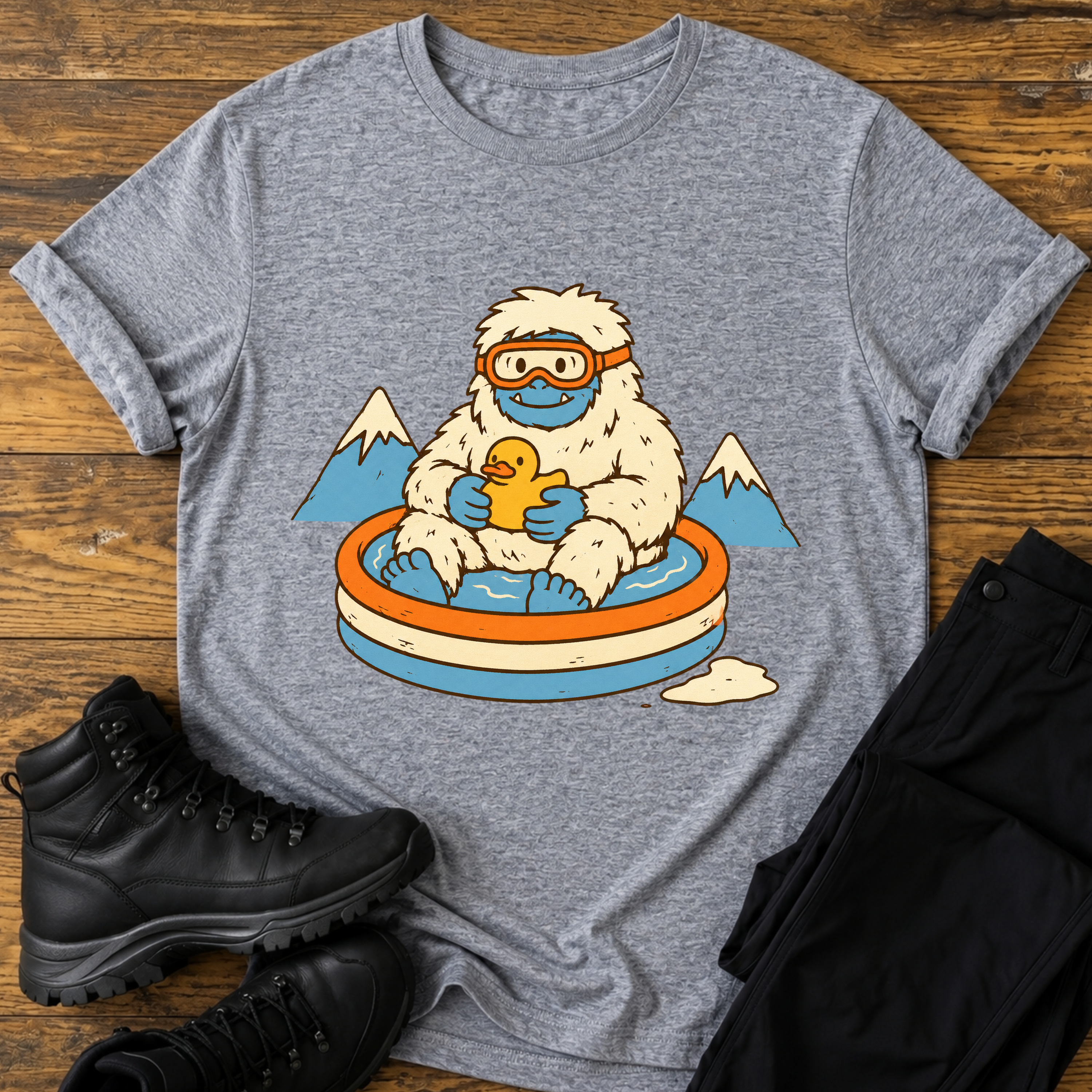 Yeti im Planschbecken T-Shirt