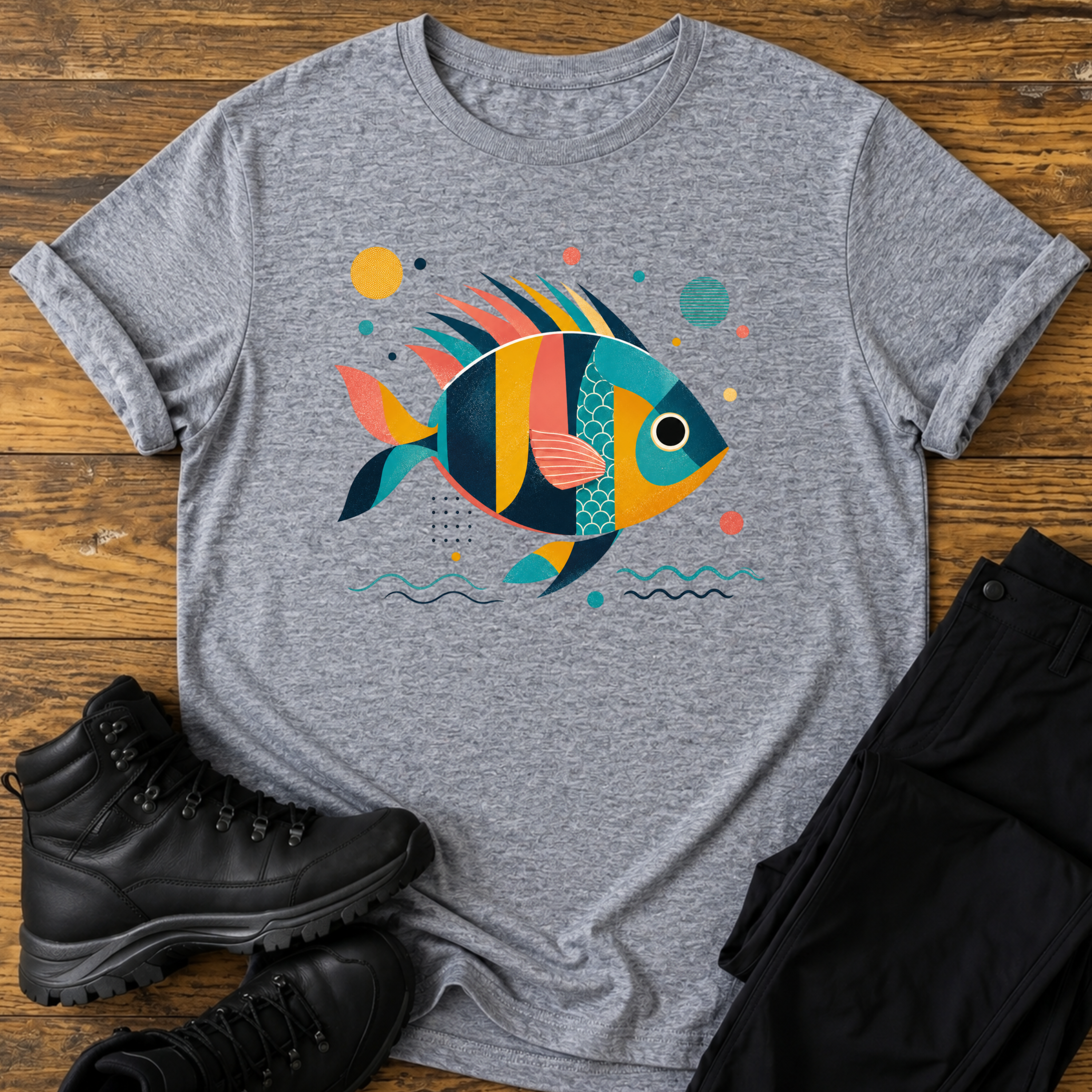 Abstrakte Schuppen T-Shirt