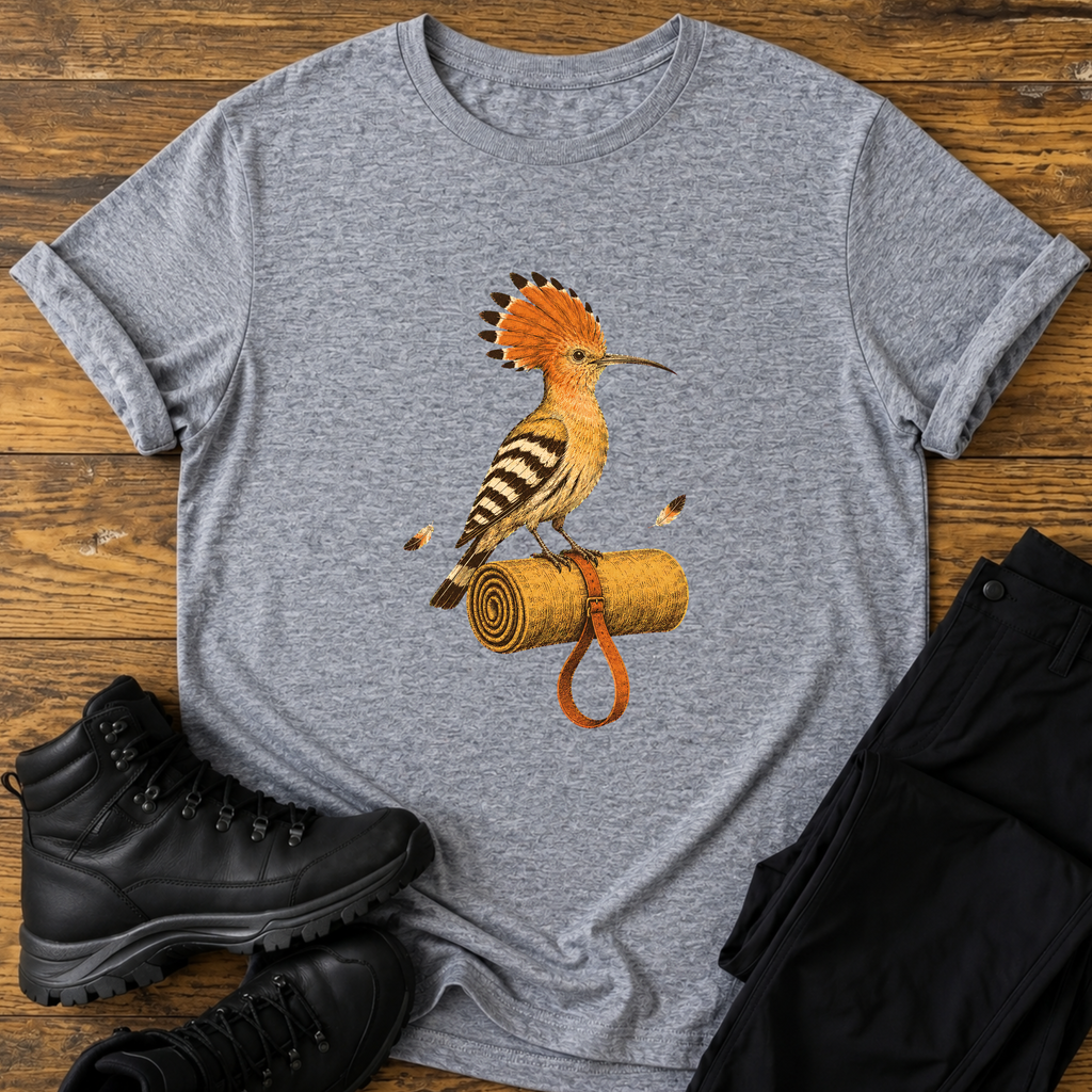 Wiedehopf mit Isomatte T-Shirt