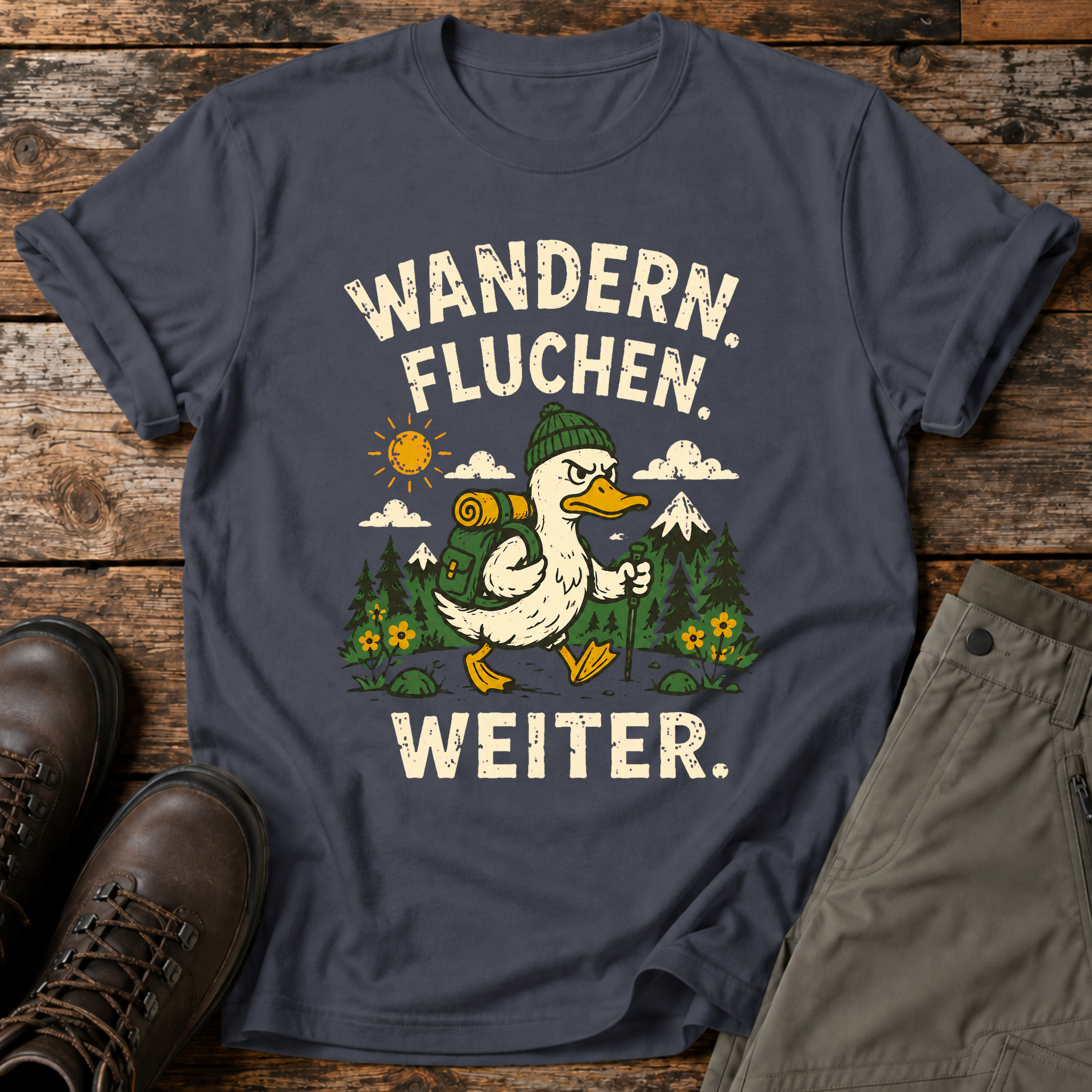 Wandern. Fluchen. Weiter T-shirt