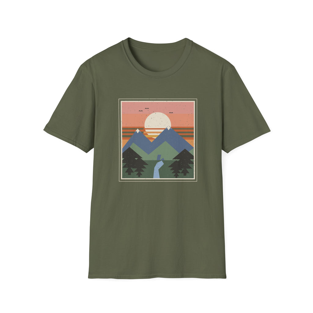 Retro-Natur-Raster T-Shirt
