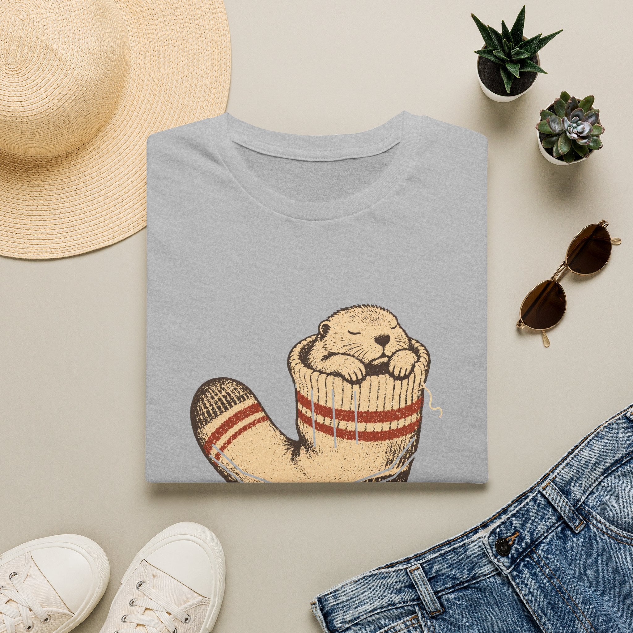 Murmeltier in Wandersocke T-Shirt