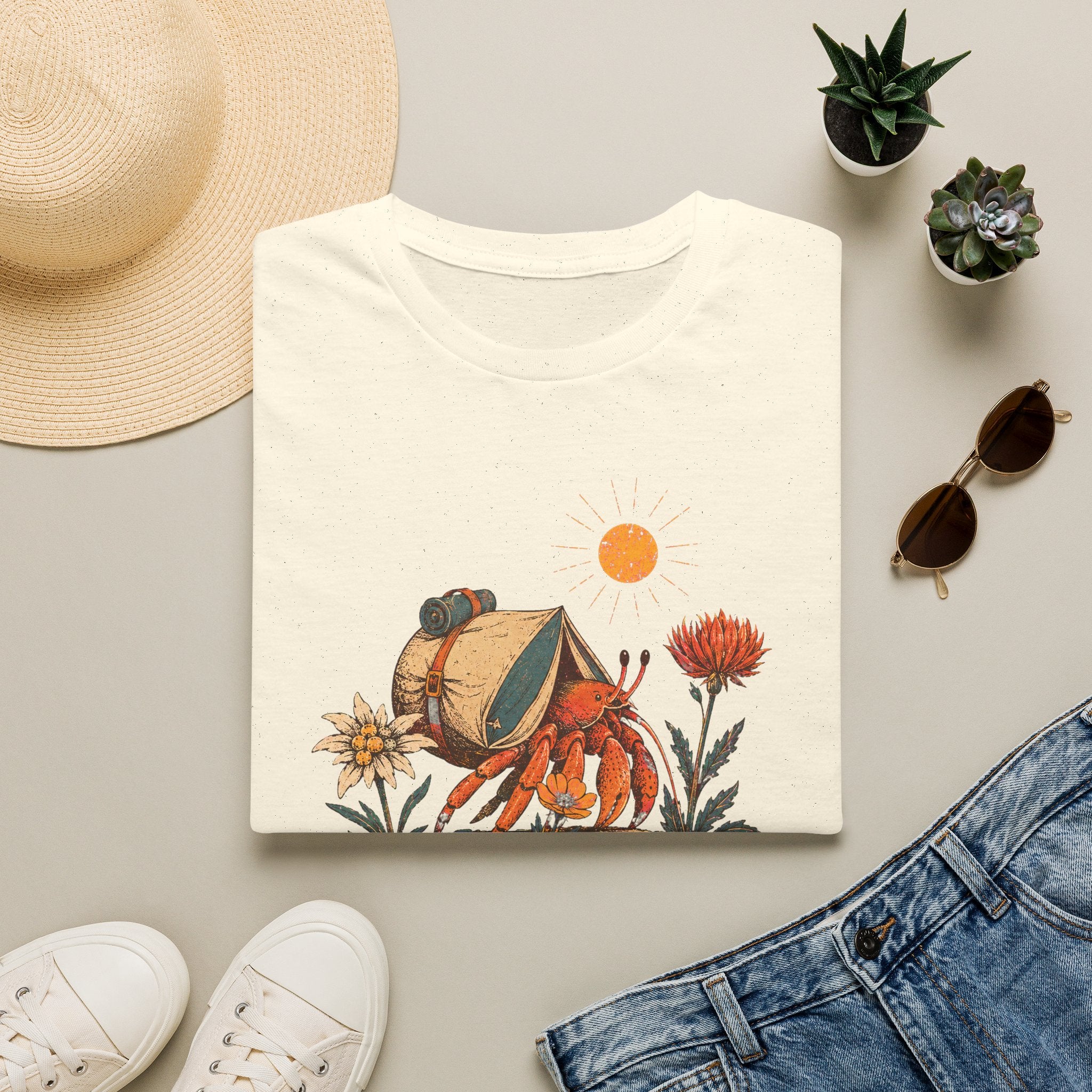 Einsiedlerkrebs mit Zelt T-Shirt