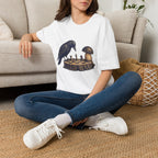 krähe gegen Pilz T-Shirt