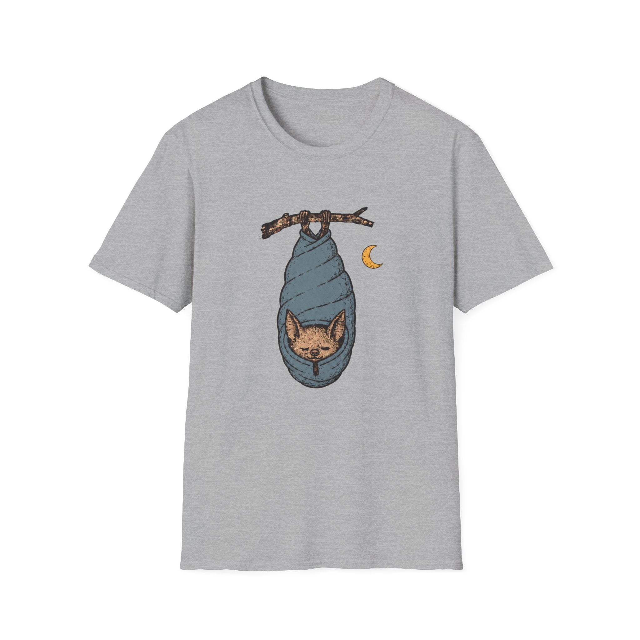 Fledermaus im Schlafsack – Gemütliche Nachtschicht T-Shirt
