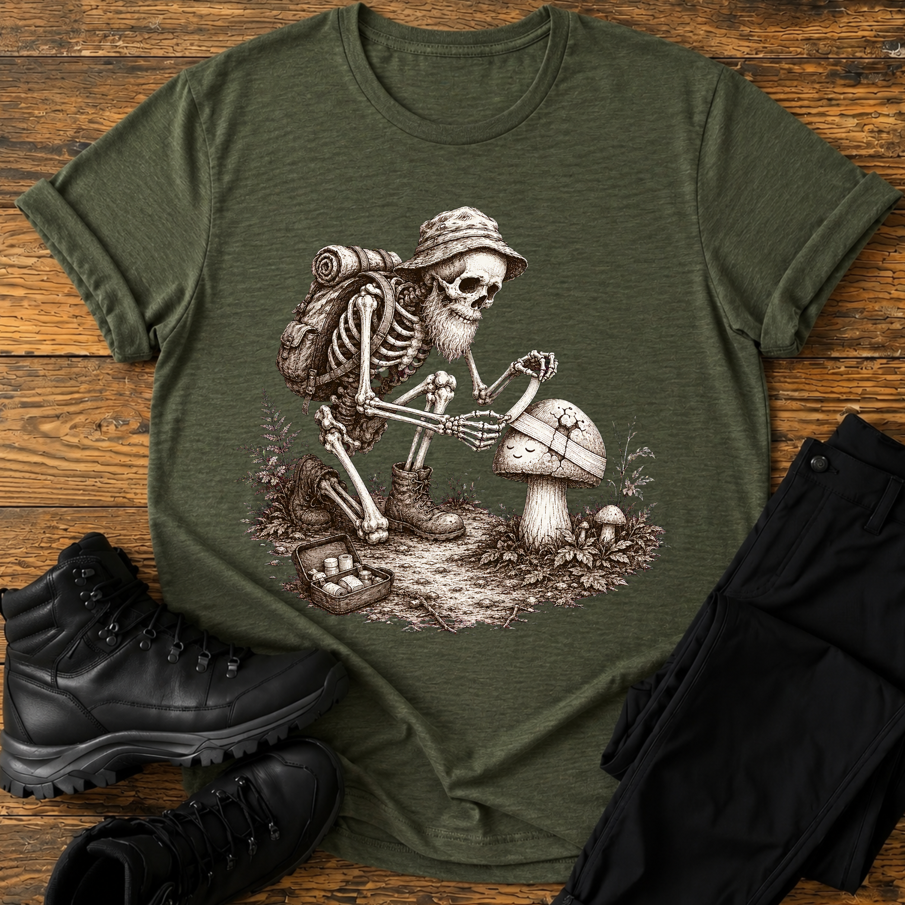 Skelett Pilzverband T-Shirt