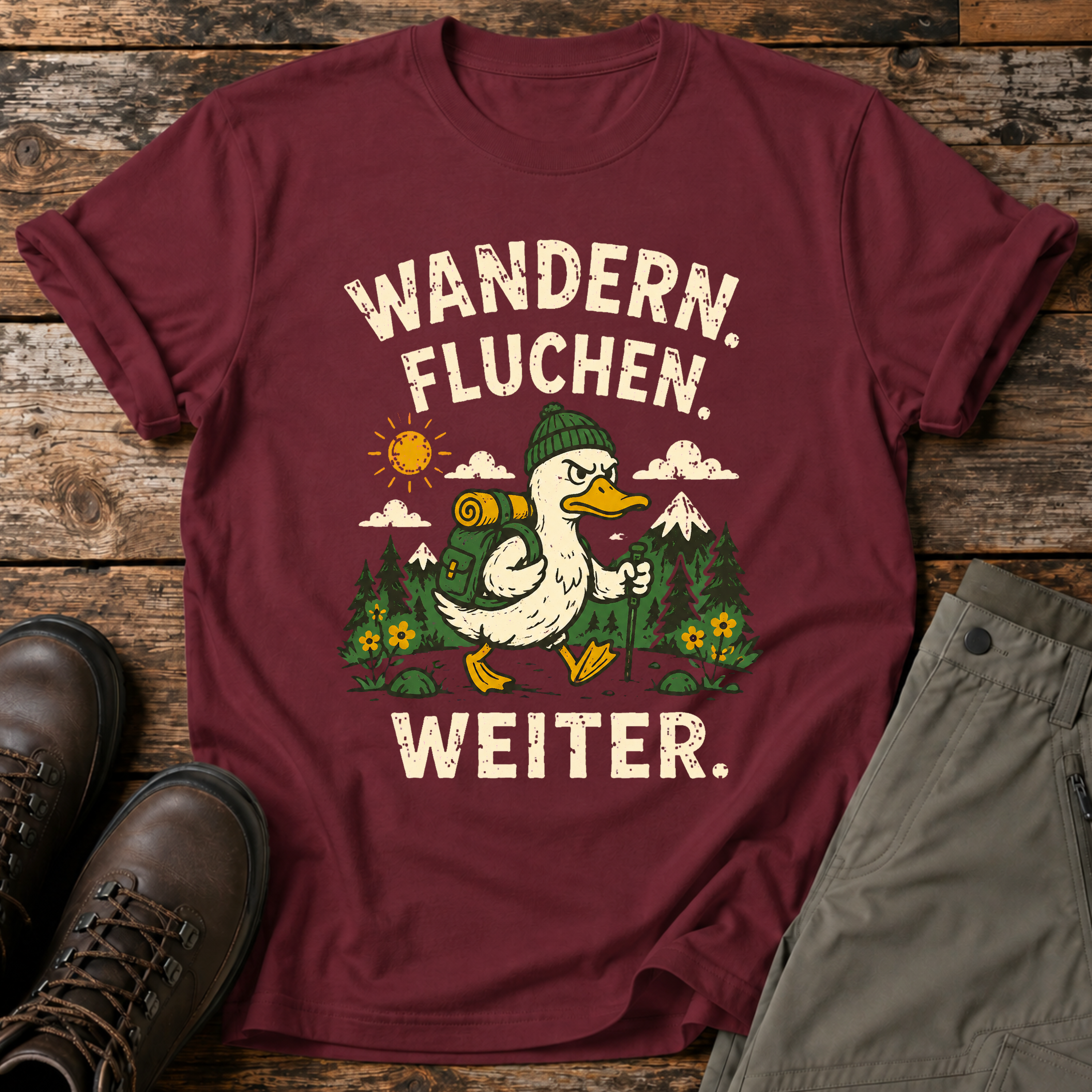 Wandern. Fluchen. Weiter T-shirt