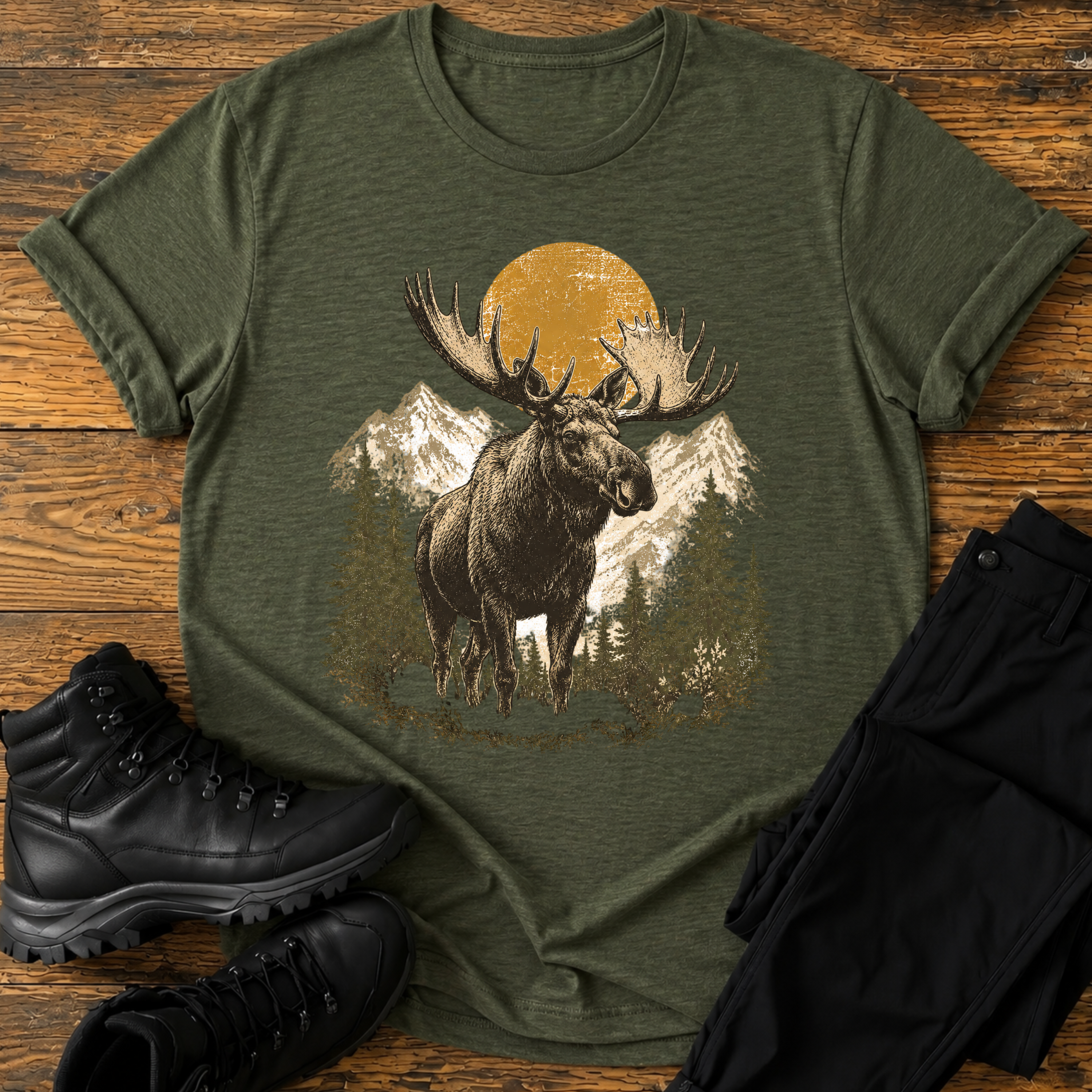 Geweih und Gipfel T-Shirt