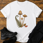 Herbstliche Waldpilze & Farn T-Shirt