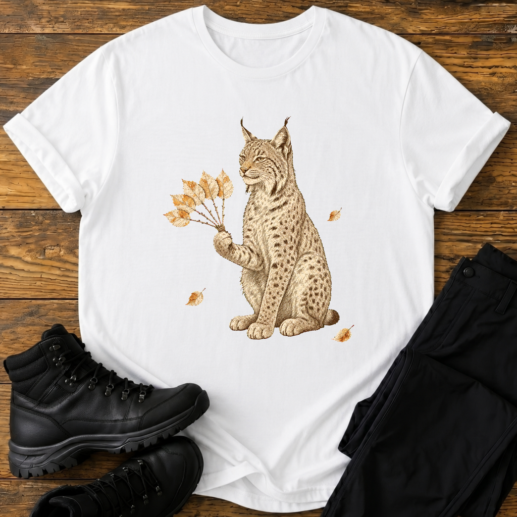 Luchs mit Birkenfächer T-Shirt