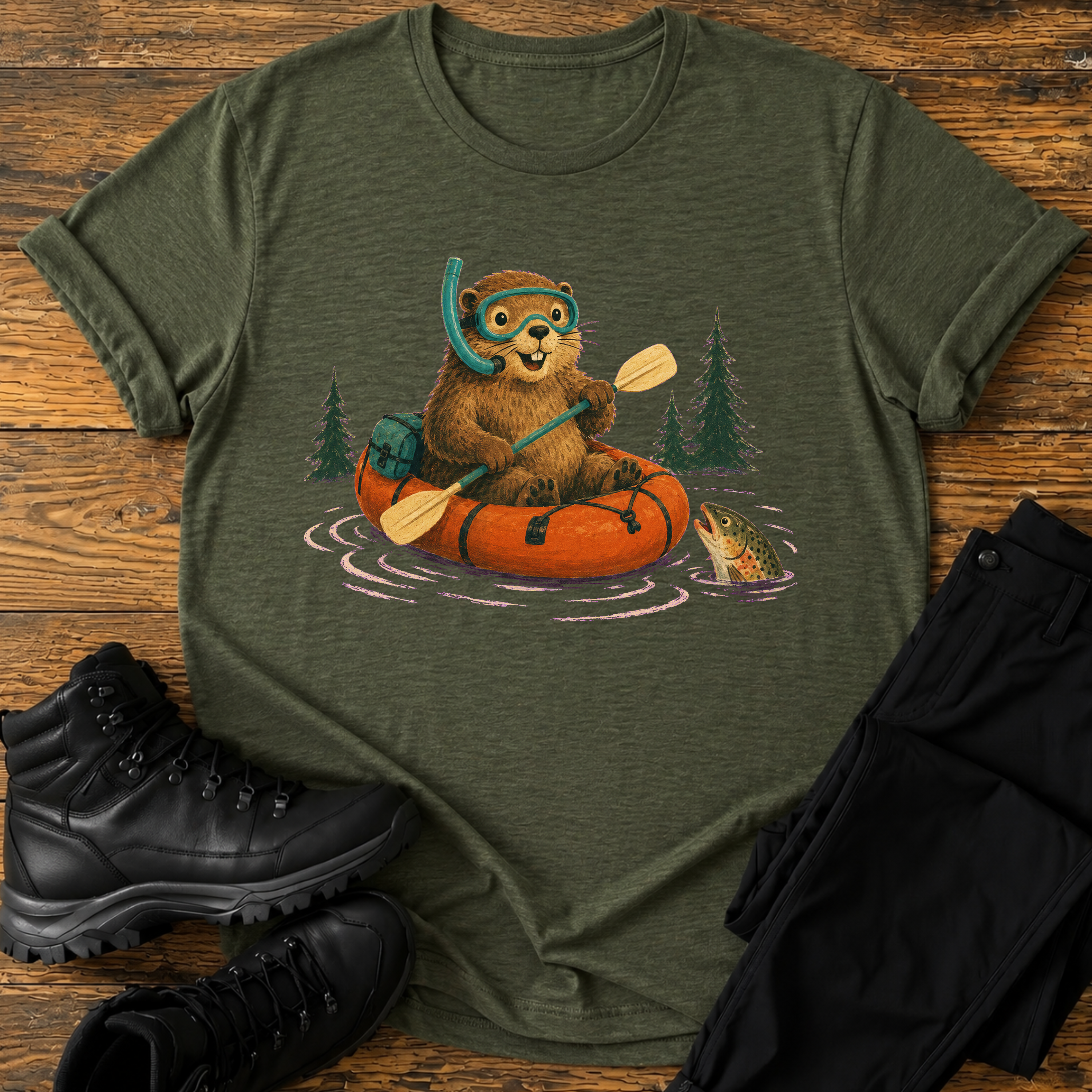 Murmeltier und Forelle T-Shirt