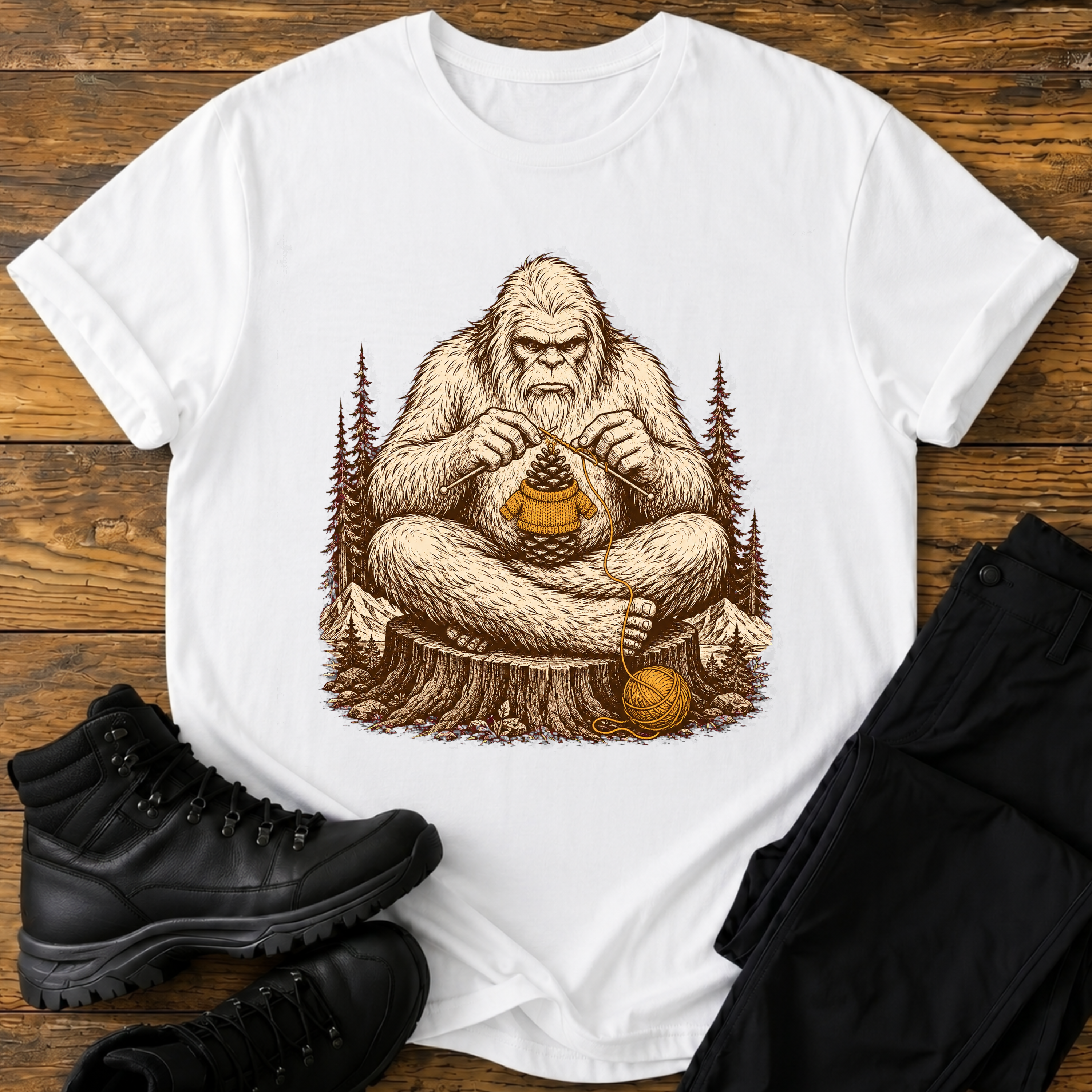 Der strickende Yeti T-Shirt