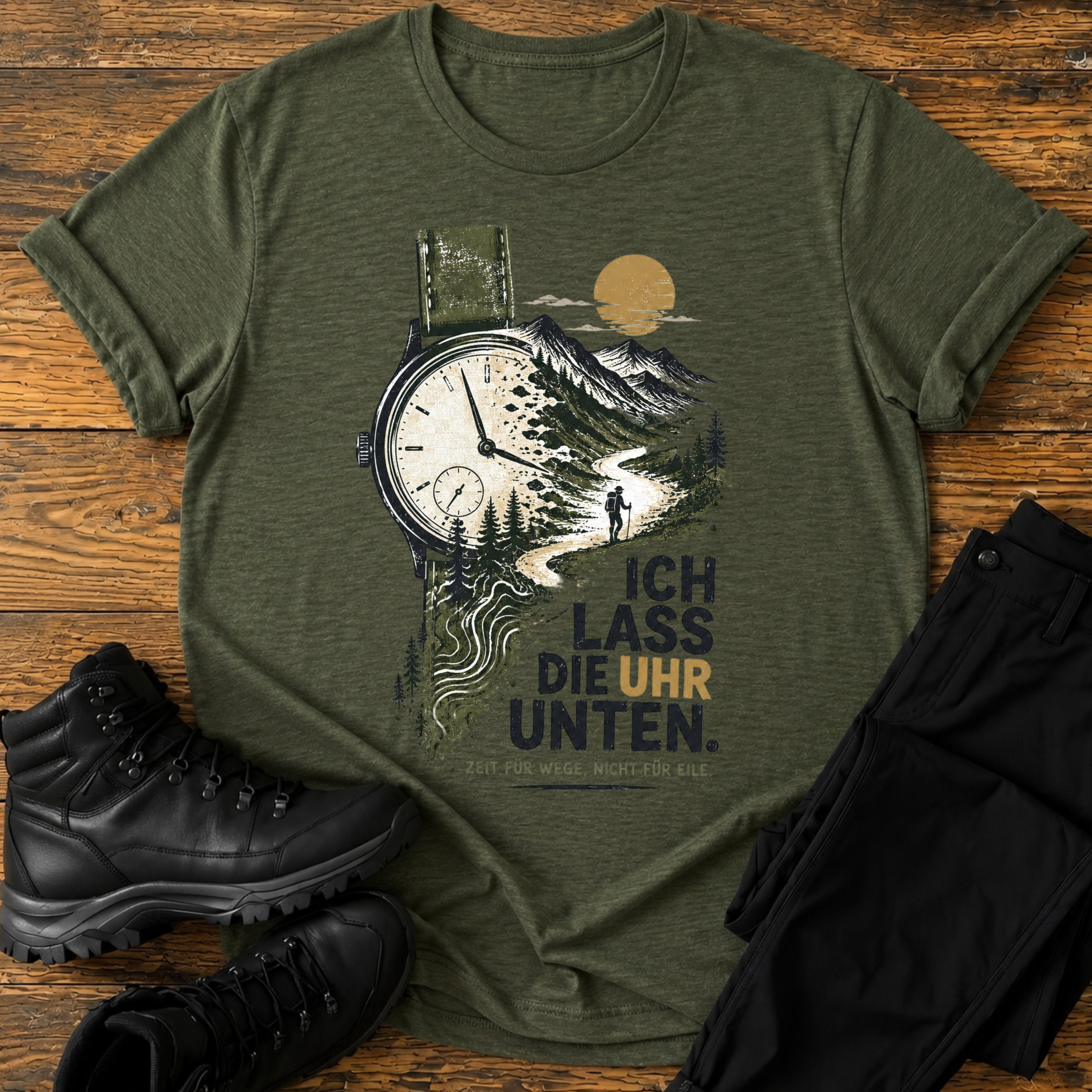 Ich lass die Uhr unten T-Shirt