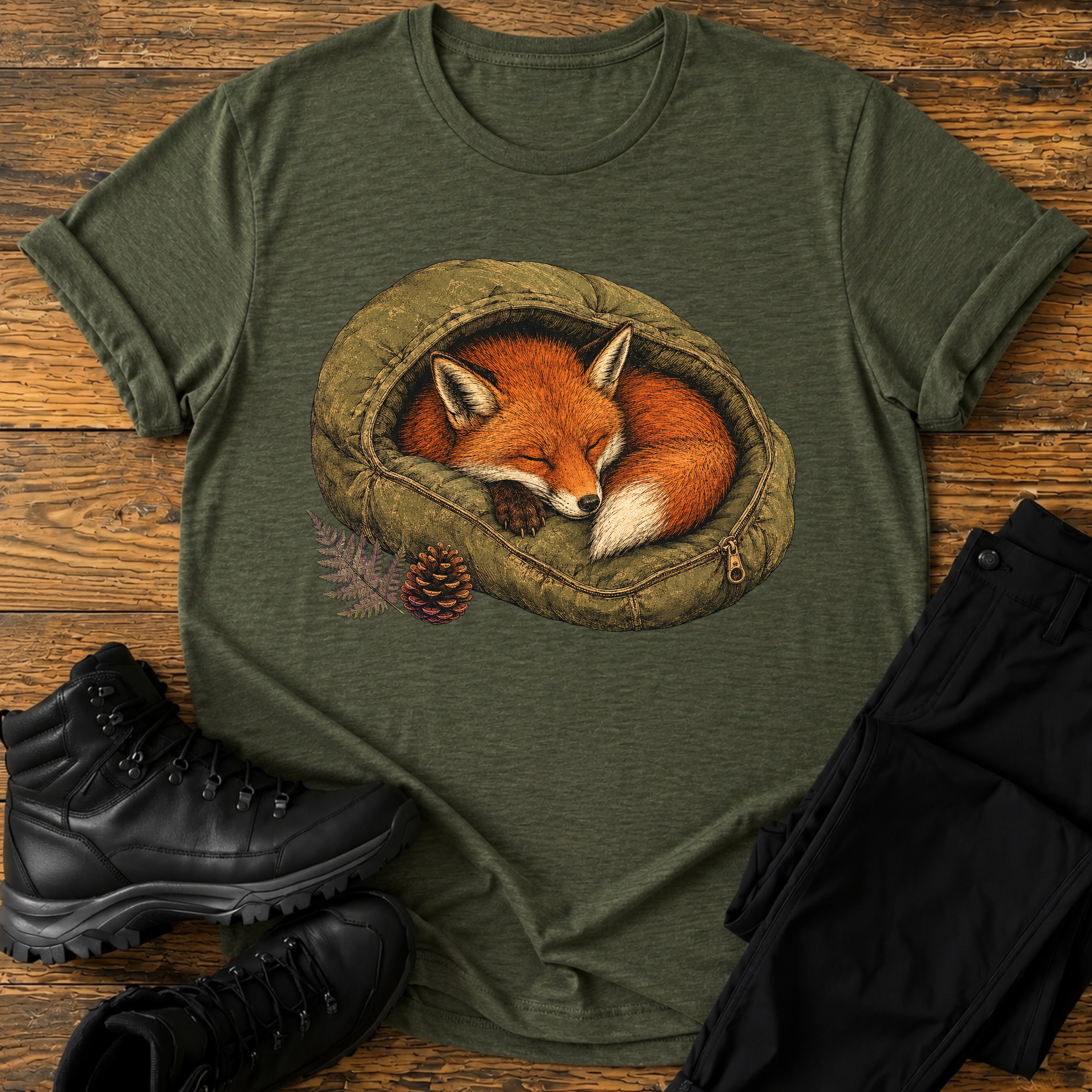 Fuchs im Schlafsack T-Shirt