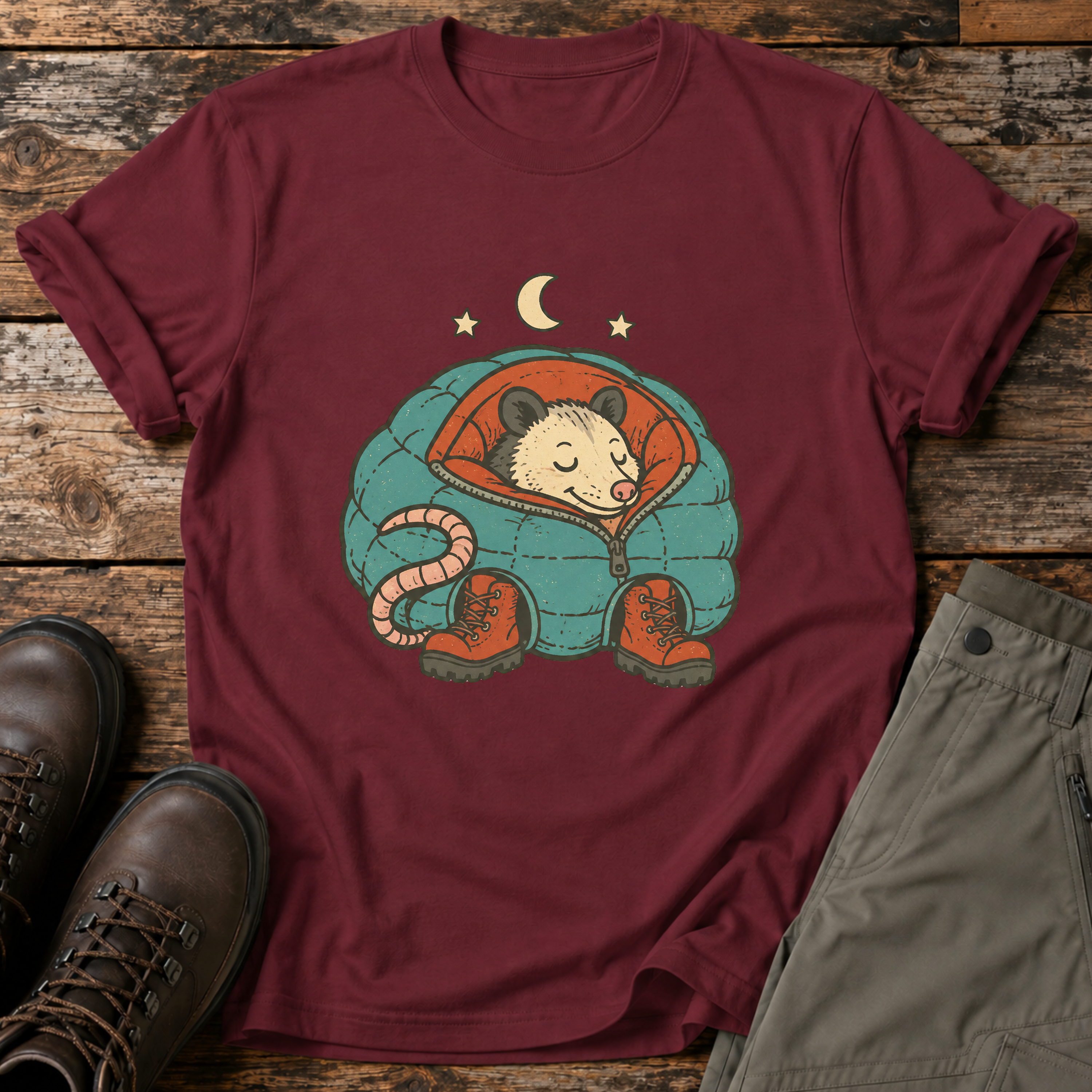 Opossum im Schlafsack T-shirt