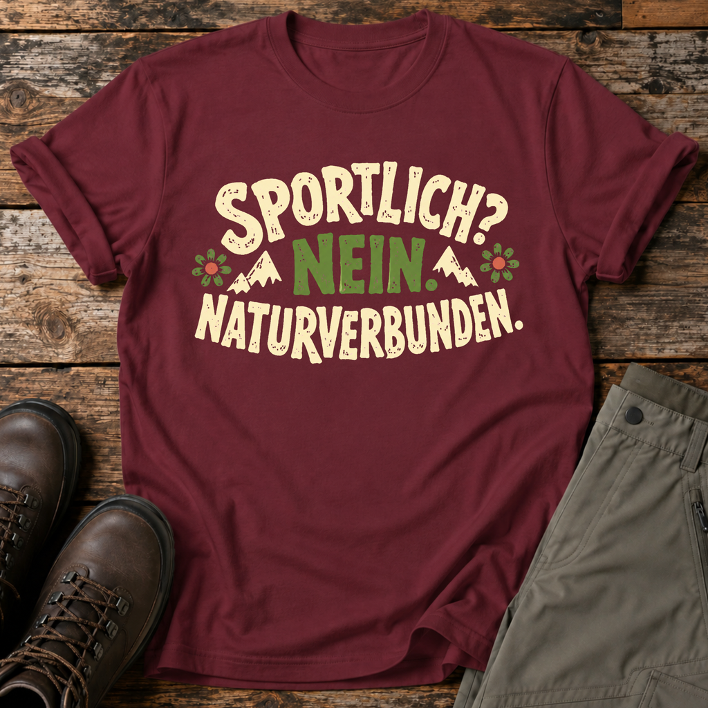 Sportlich? Nein. Natuverbunden T-shirt