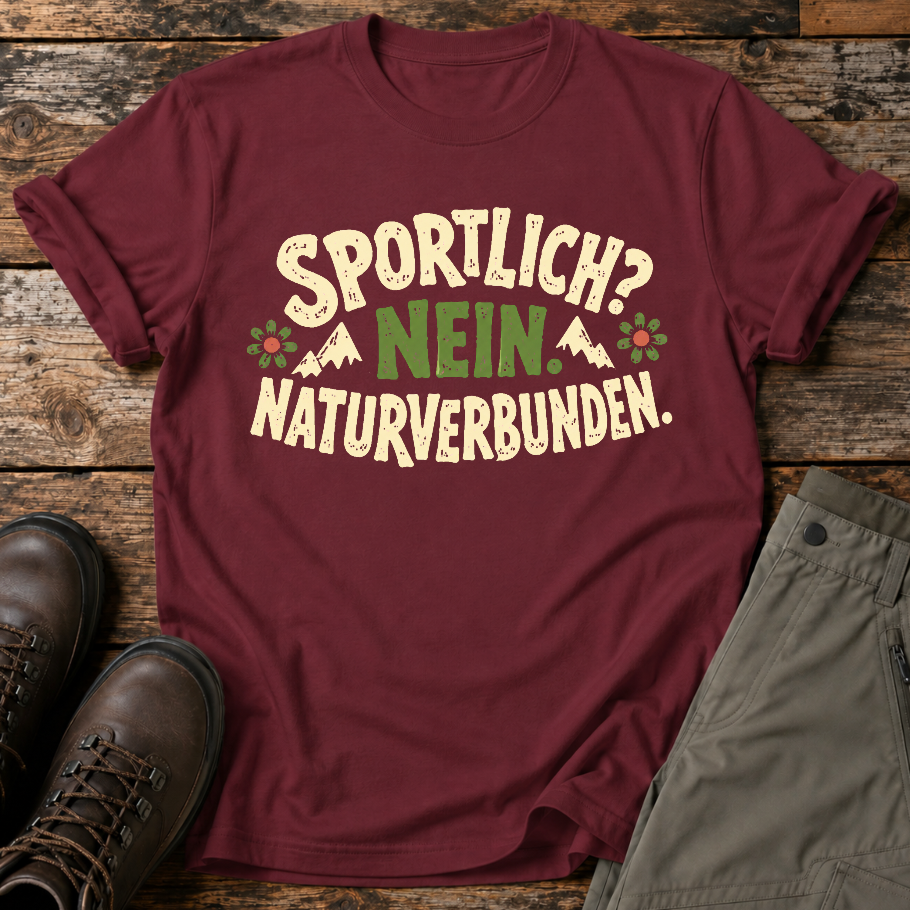 Sportlich? Nein. Natuverbunden T-shirt
