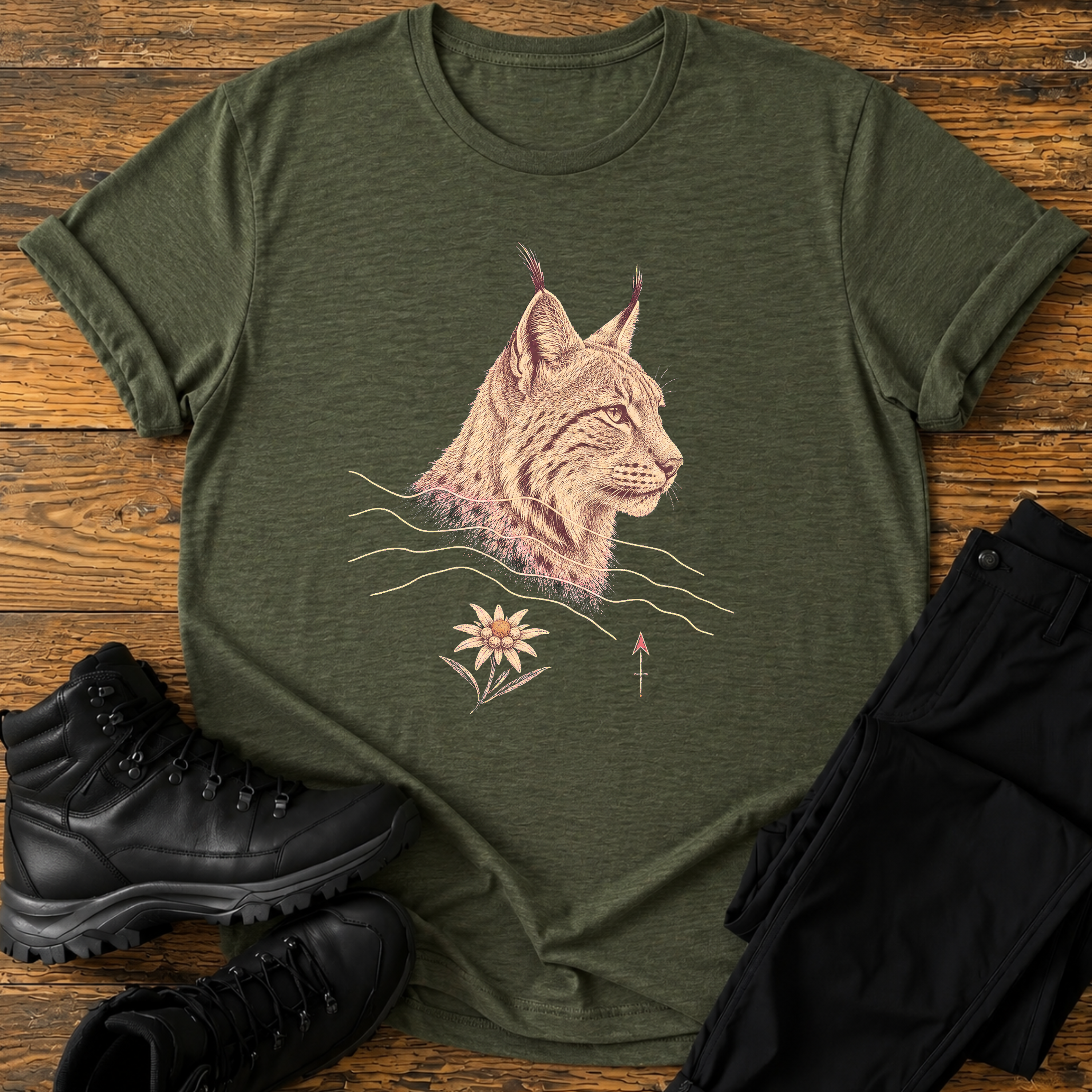 Luchs-Topografie T-Shirt