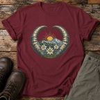 Steinbock-Hörner mit Edelweiß T-shirt